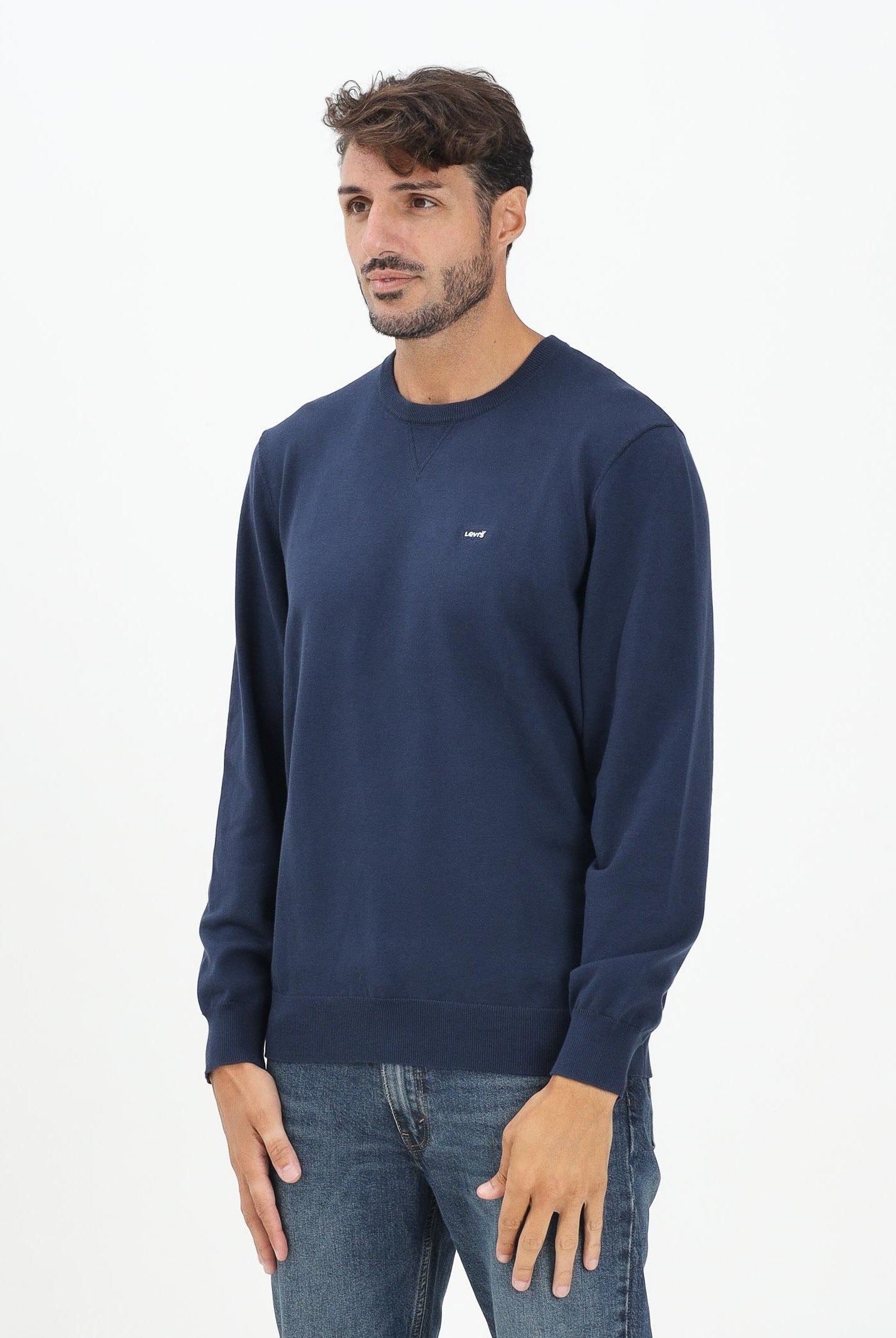 LEVI'S® Maglioncino girocollo Housemark blu da uomo A7207-0002 . LEVI'S®