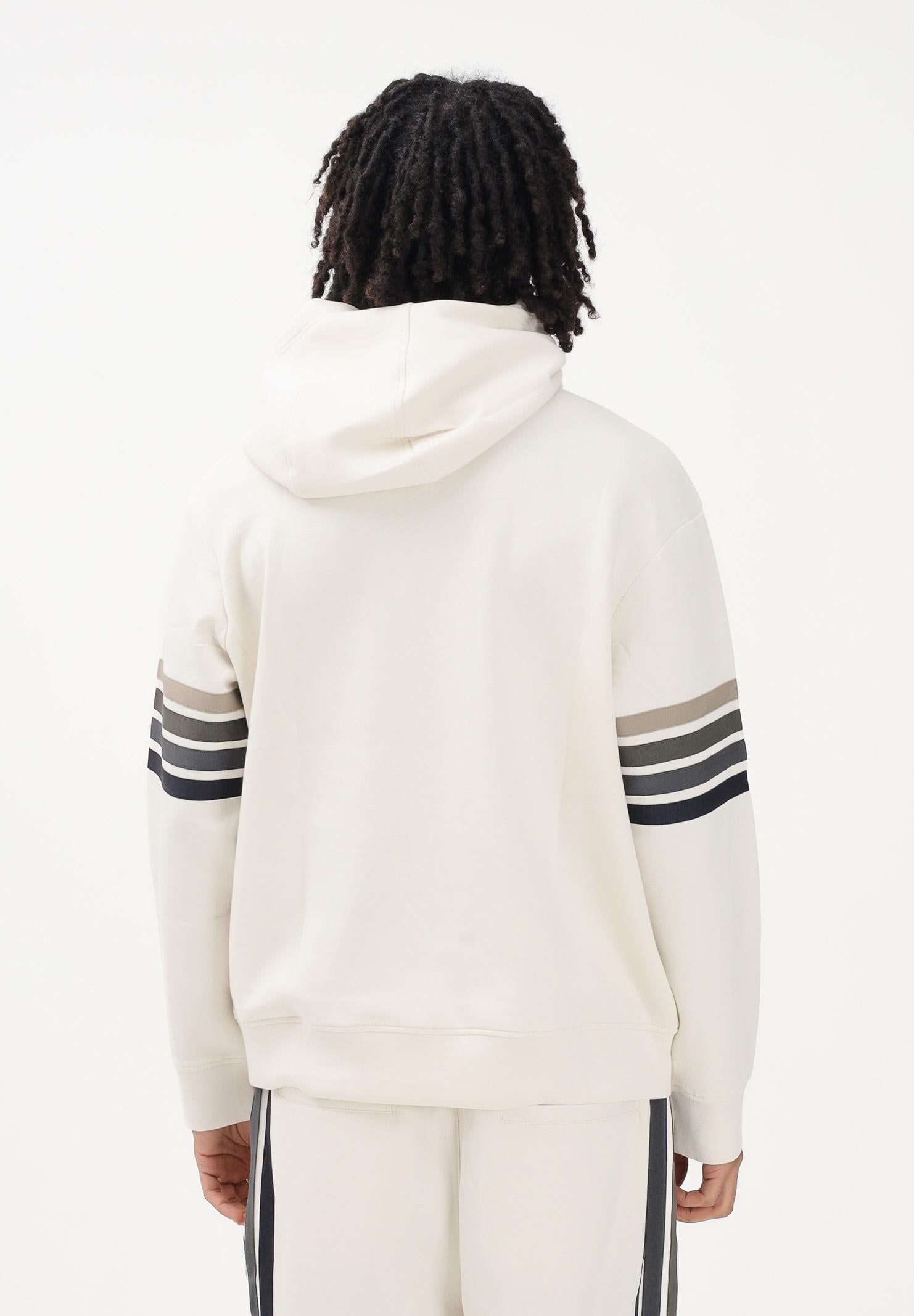 ARMANI EXCHANGE Felpa con cappuccio panna da uomo rifinita da stampa XM002053AF10818 U1074 ARMANI EXCHANGE