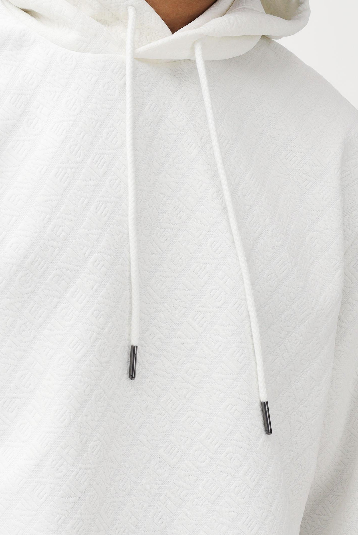 ARMANI EXCHANGE Felpa con cappuccio bianca da uomo con texture jacquard XM002344AF21862 U0009 ARMANI EXCHANGE