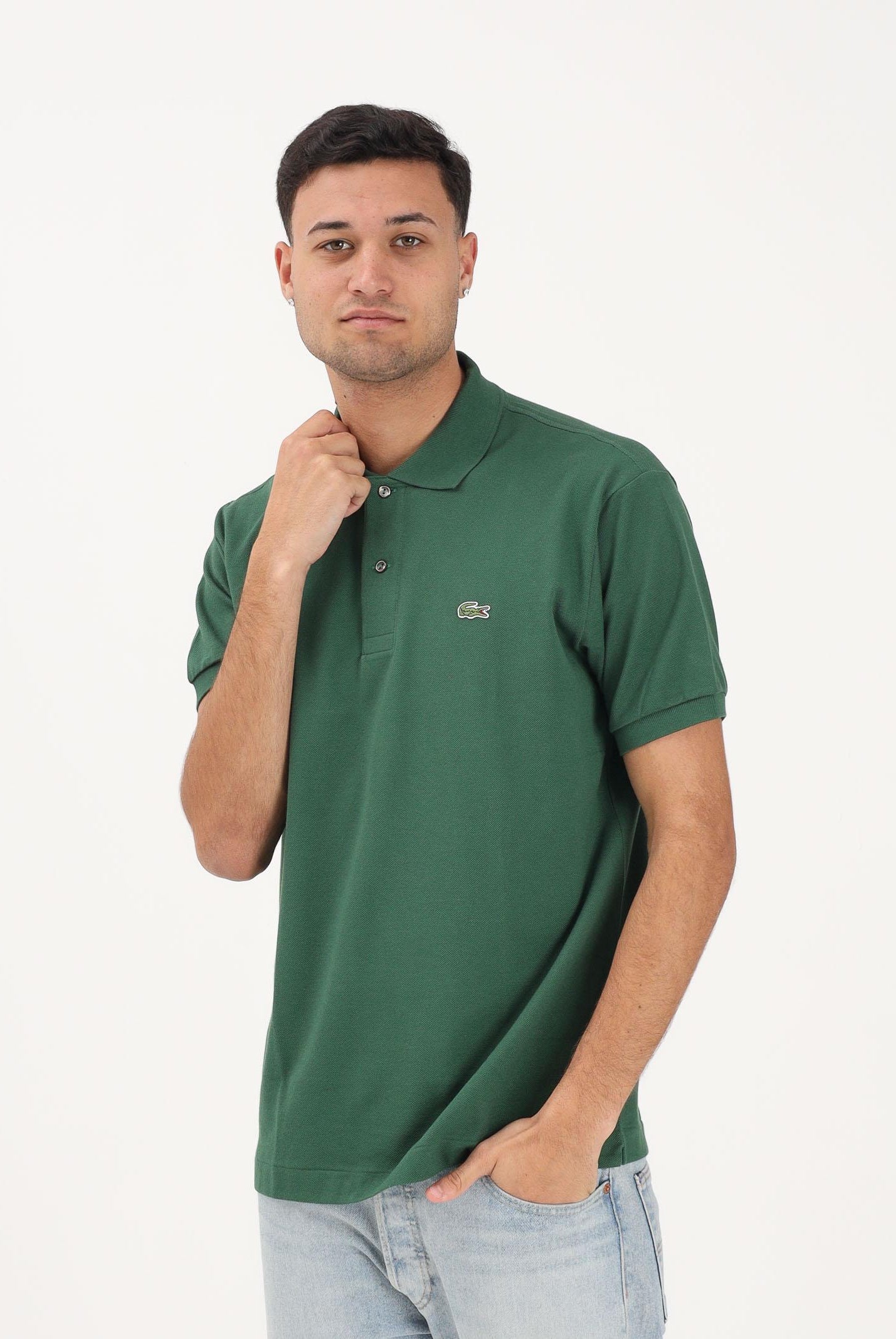 LACOSTE Polo verde per uomo e donna con patch logo coccodirllo 1212 132 LACOSTE