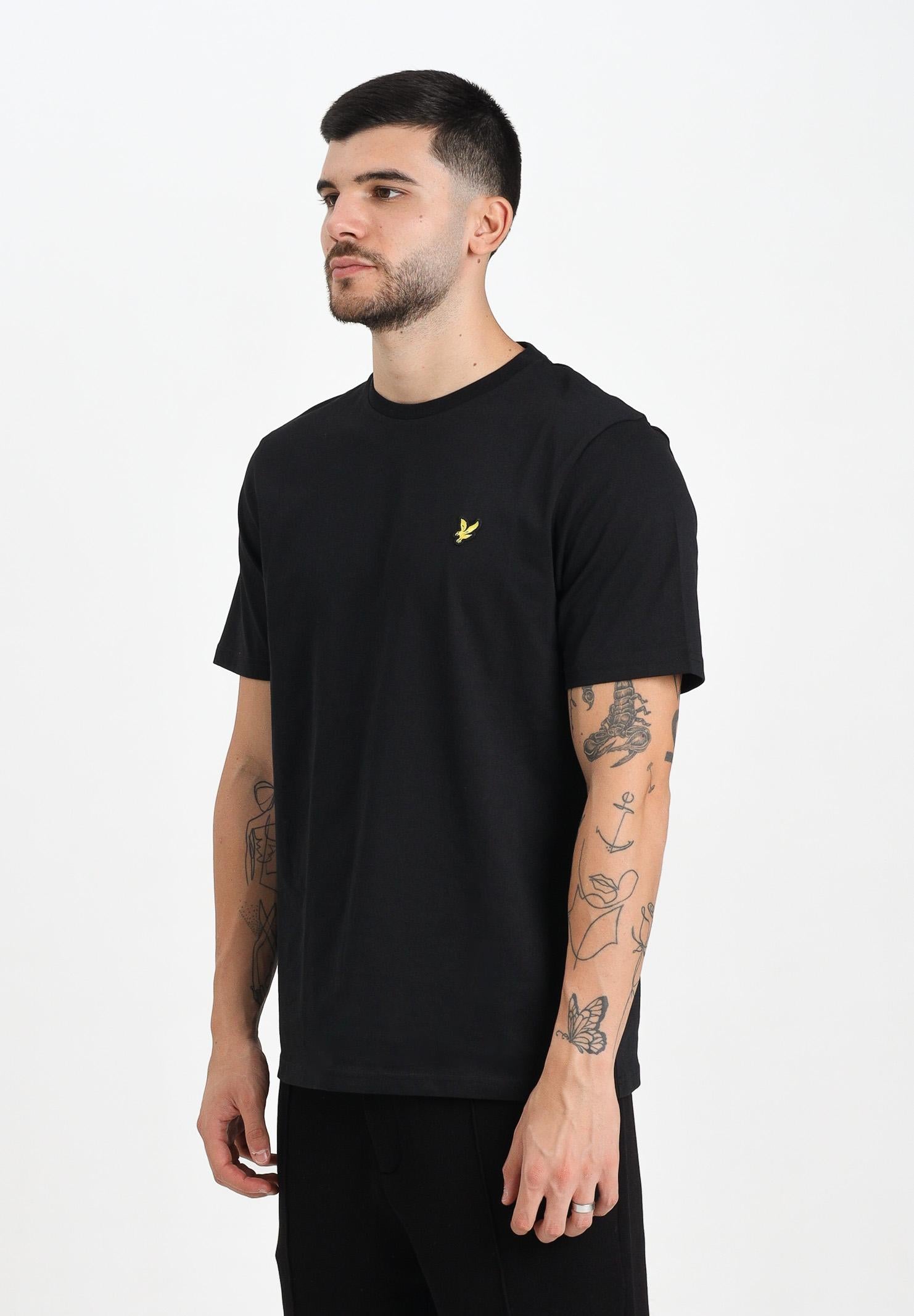 LYLE & SCOTT T-shirt a manica corta nera da uomo con logo TS400VOG Z865 LYLE & SCOTT