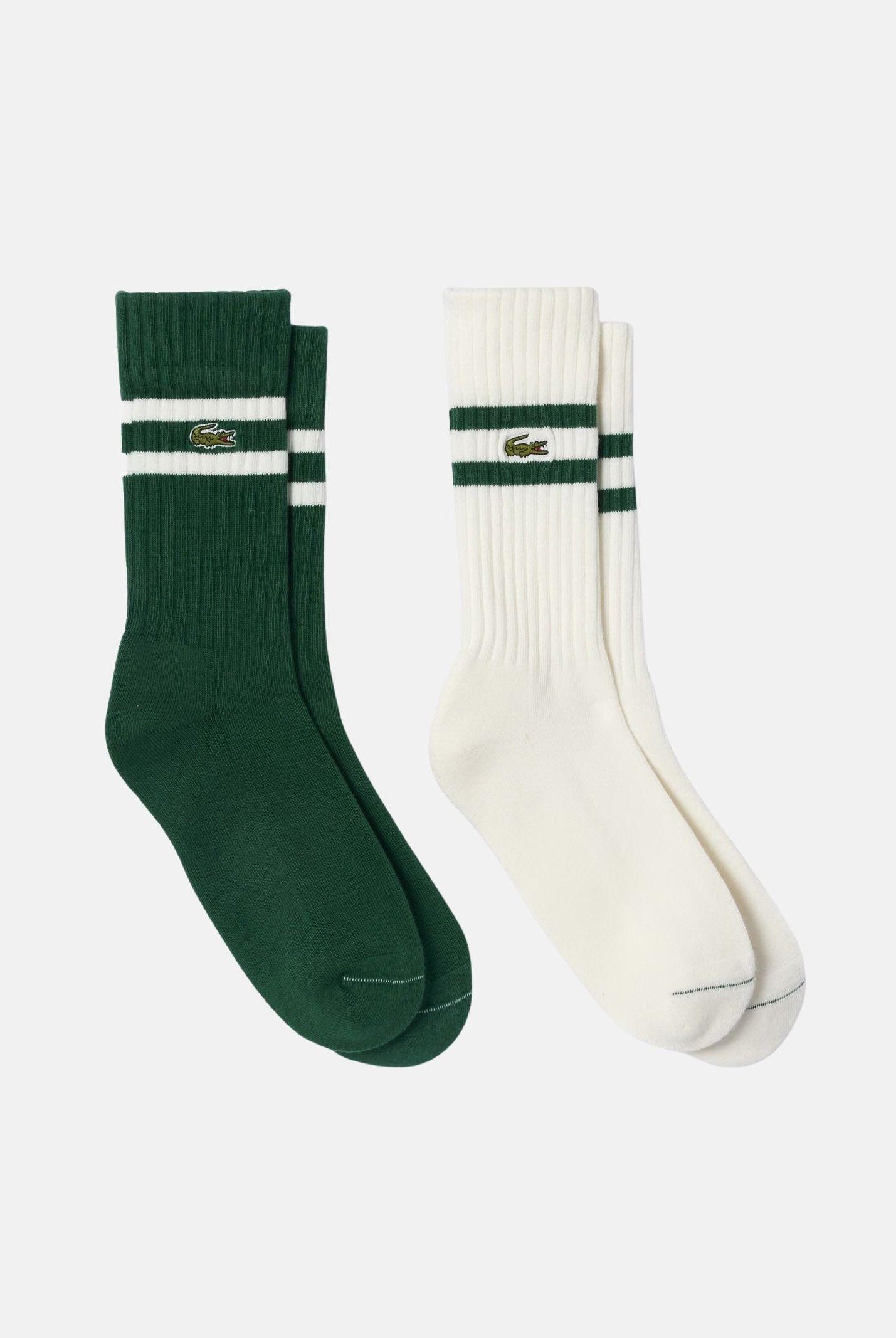 LACOSTE Calzini (2paia) bianchi e verdi per uomo e donna RA6842 YRR LACOSTE
