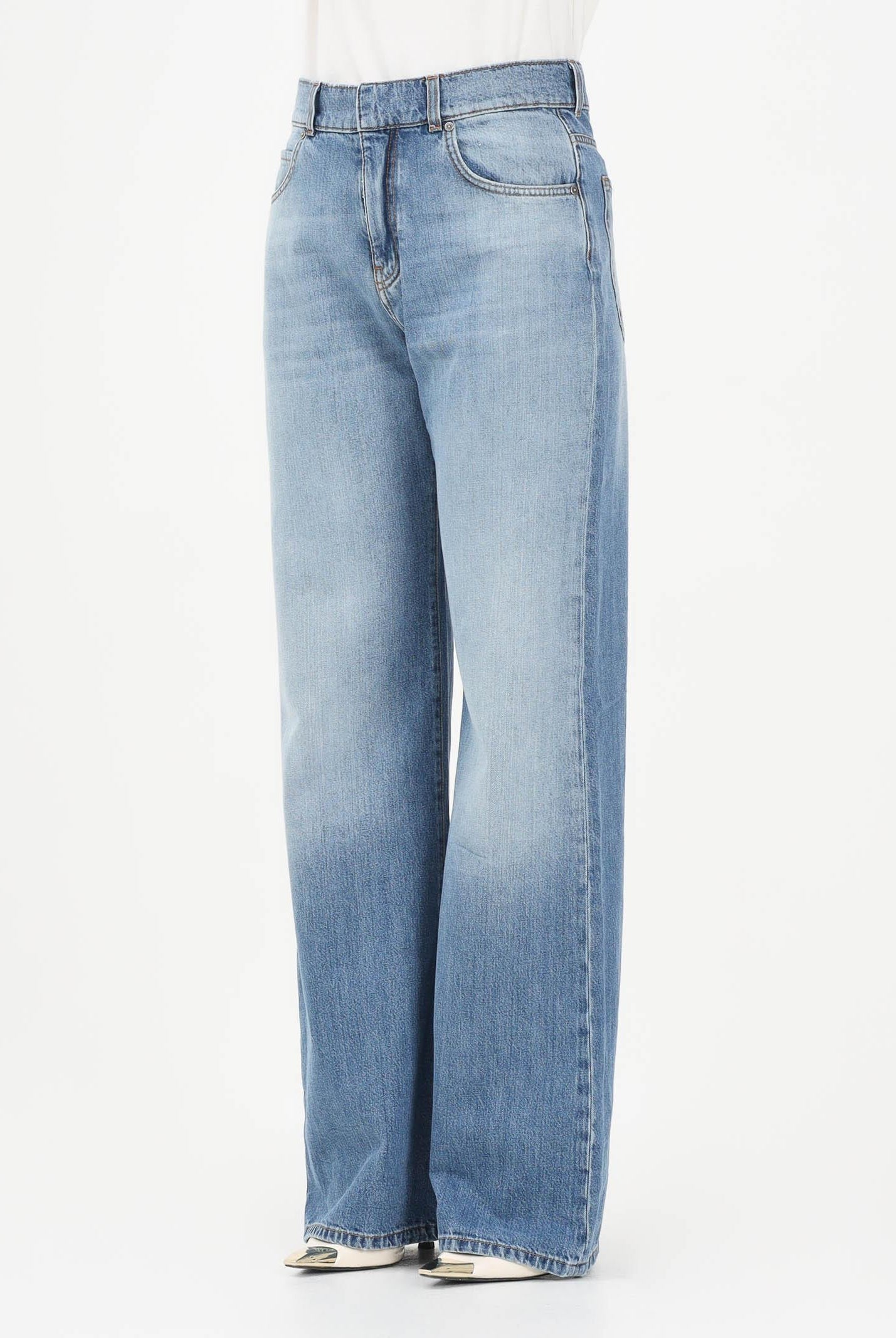 PINKO Jeans WANDA WIDE LEG da donna in denim medio 101733A323 PJO PINKO
