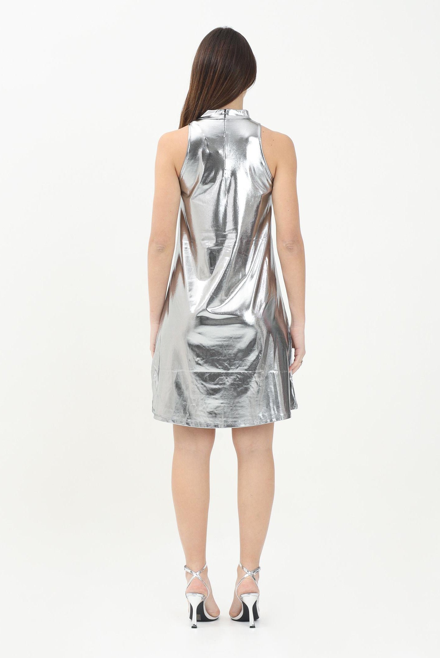 DIESEL Abito corto Dstrol argento per donna e ragazza J021750THAG K981C DIESEL