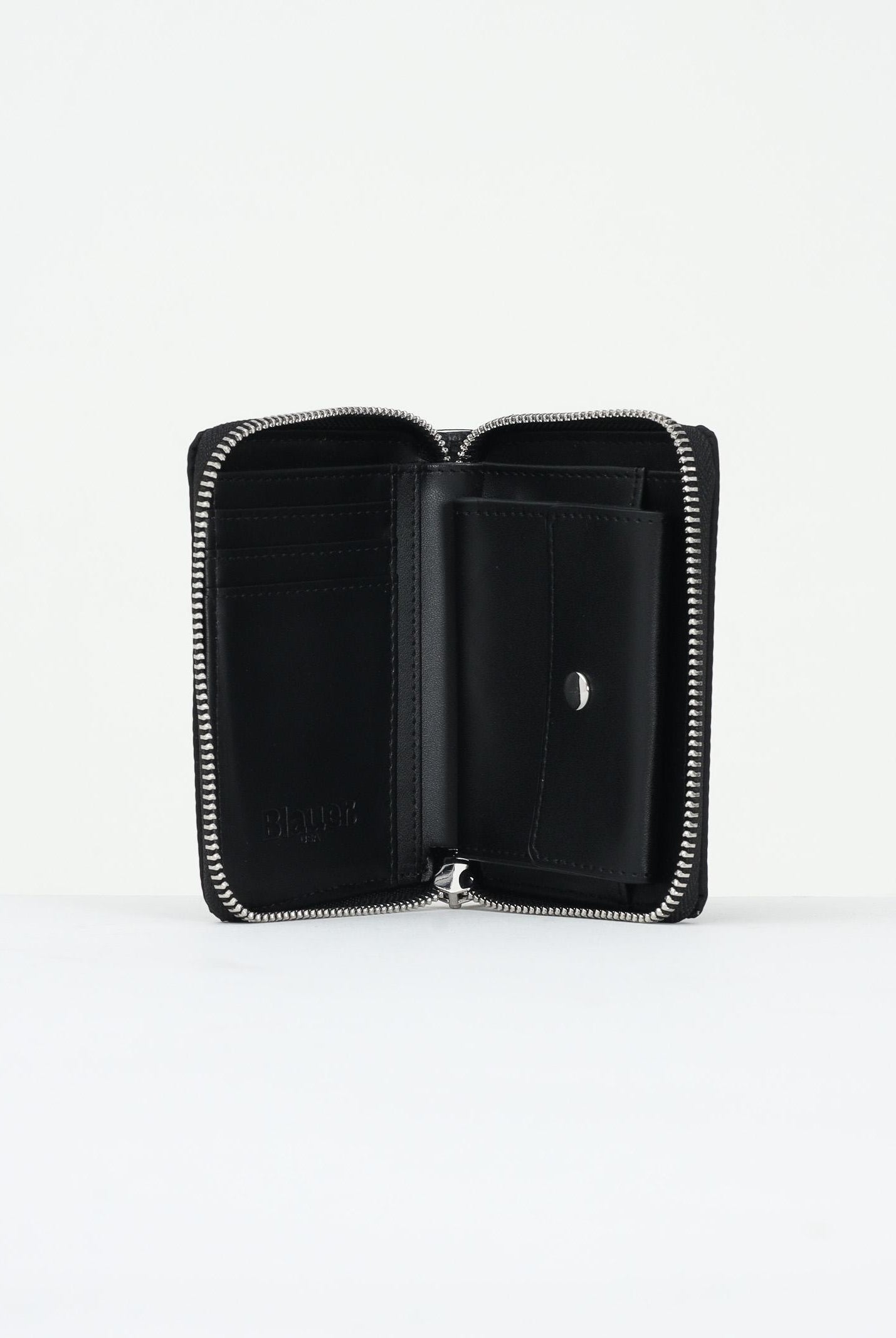 BLAUER Portafogli nero da donna con imbottitura e logo F5PALM03PAD BLK BLAUER