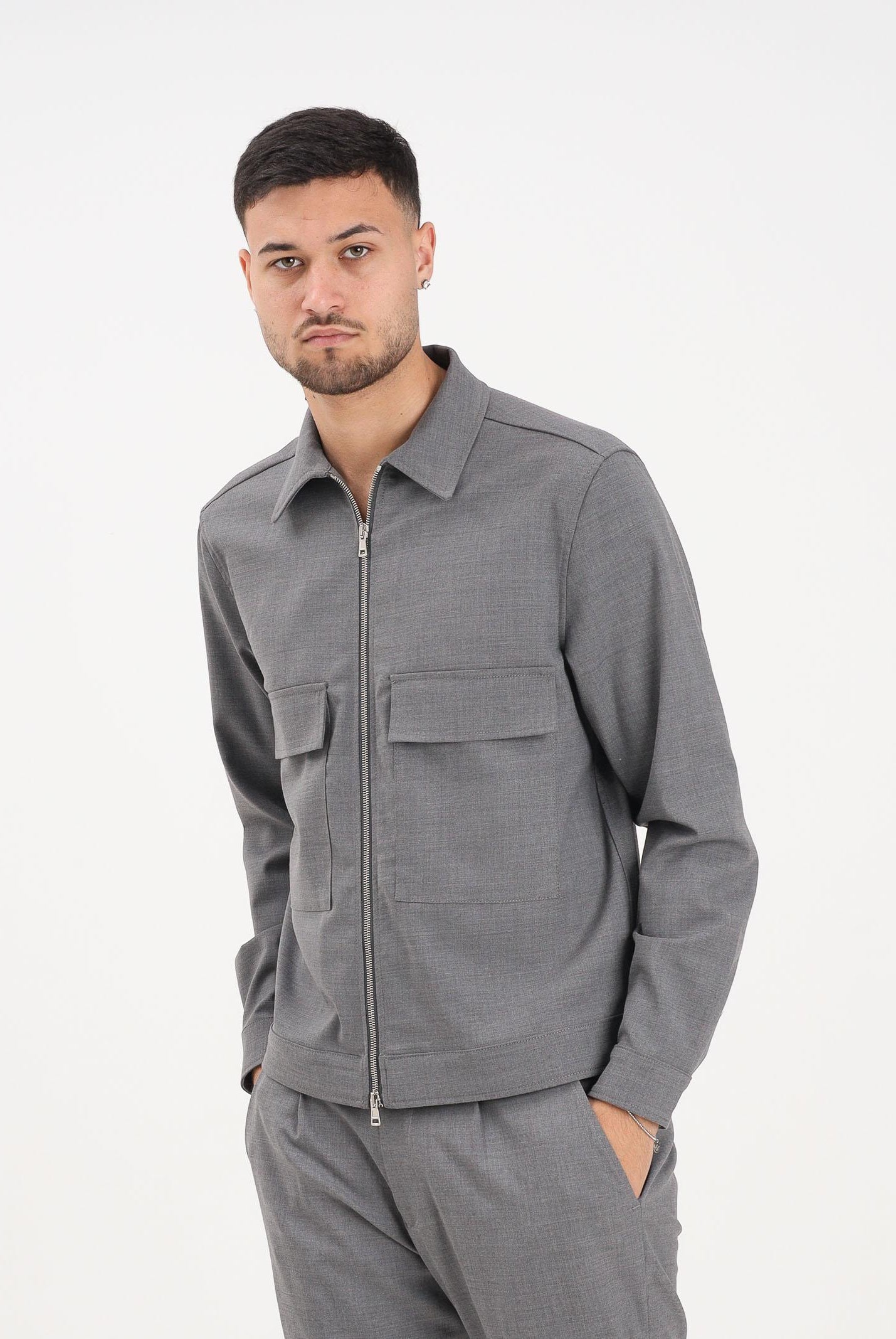 GOLDEN CRAFT Giacca con zip Carry grigia da uomo GC1JFW25266652 N013 GOLDEN CRAFT