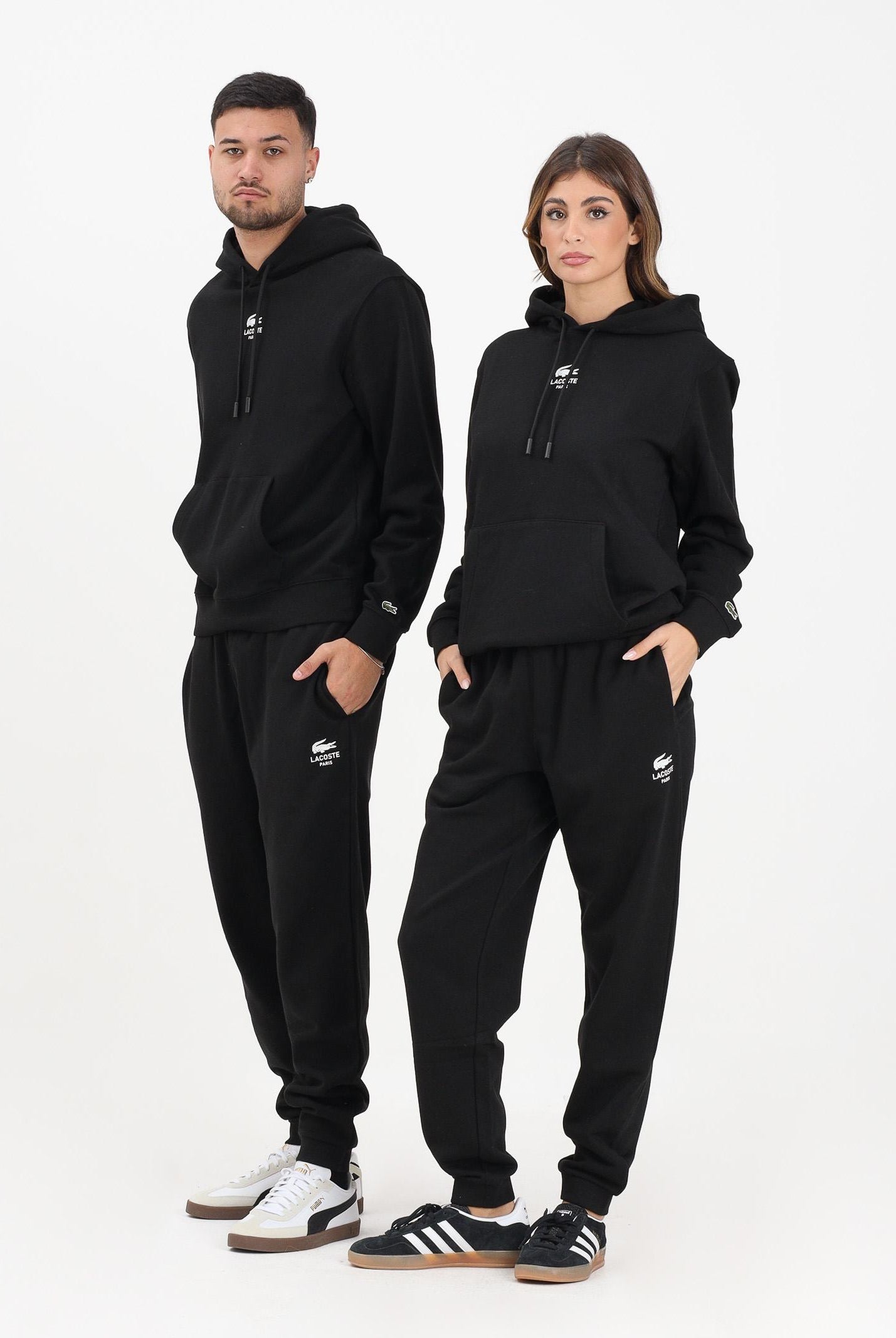 LACOSTE Pantalone sportivo nero per uomo e donna con logo XH2724 031 LACOSTE