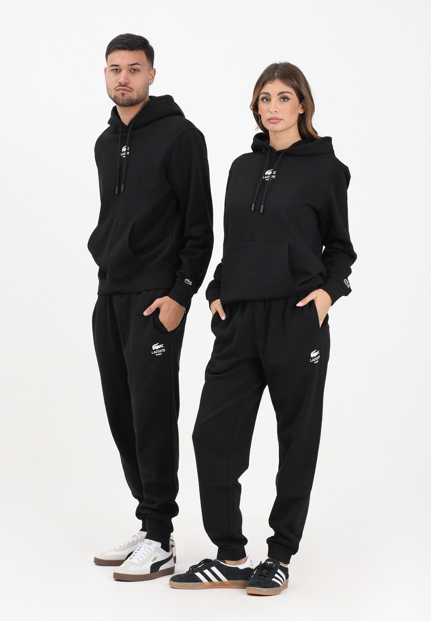 LACOSTE Pantalone sportivo nero per uomo e donna con logo XH2724 031 LACOSTE