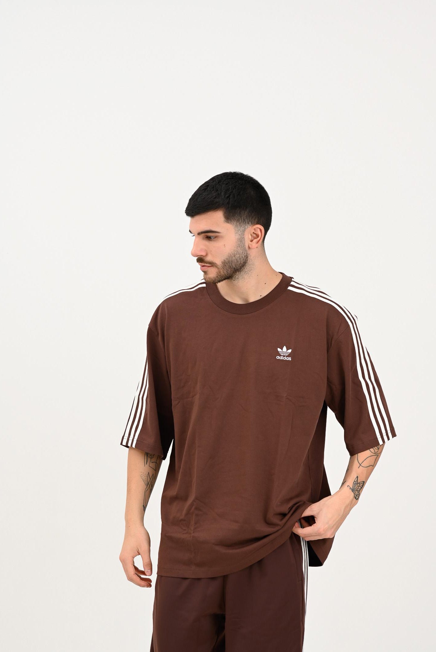 ADIDAS ORIGINALS T-shirt a manica corta adicolor Oversized marrone da uomo KA0476 . ADIDAS ORIGINALS