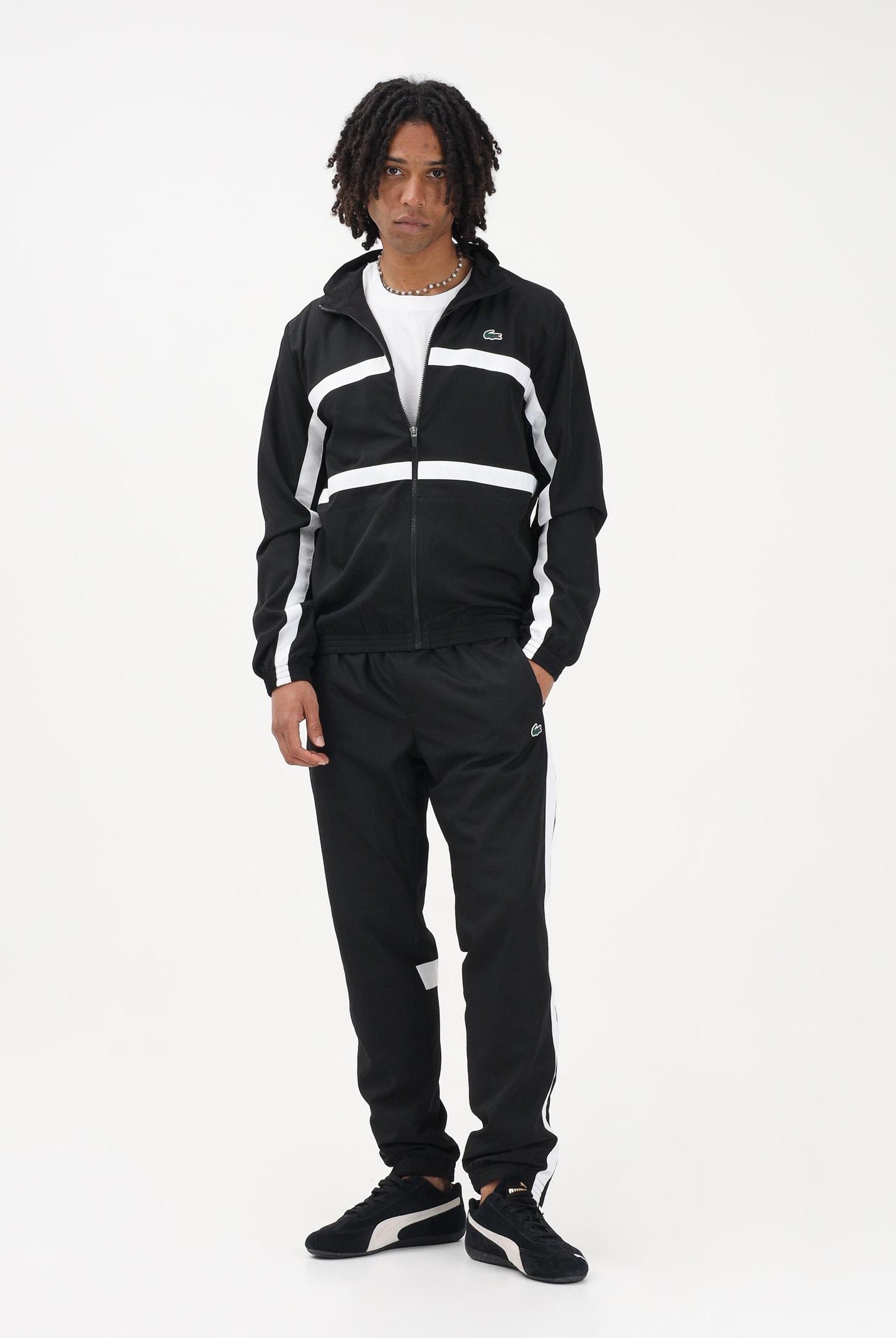 LACOSTE Tuta nera da uomo con stampa WH0226 258 LACOSTE