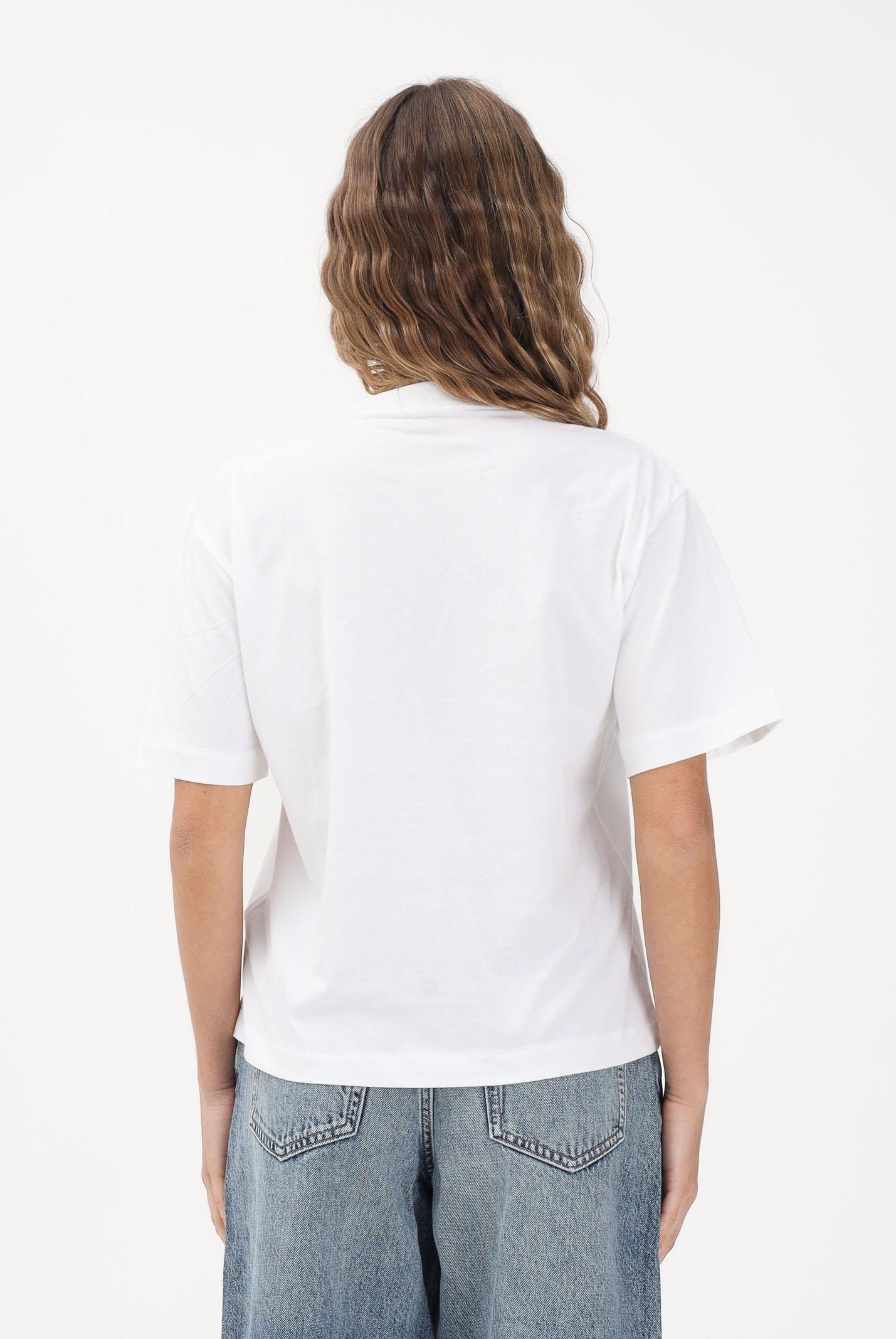 CALVIN KLEIN JEANS T-shirt a manica corta bianca da donna con logo LV047F800G YAF CALVIN KLEIN JEANS