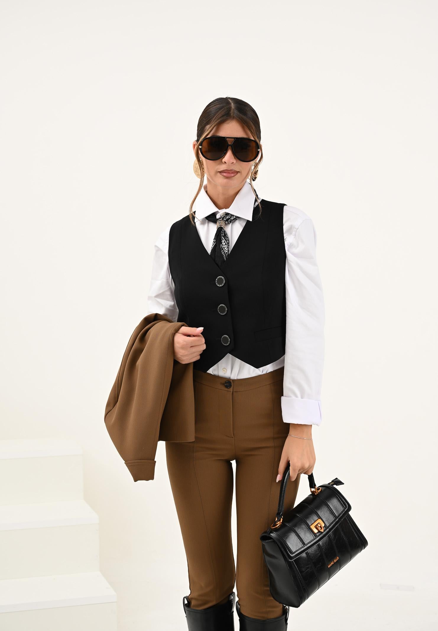 ARMANI EXCHANGE Gilet nero da donna XW001279AF16148 UC001 ARMANI EXCHANGE