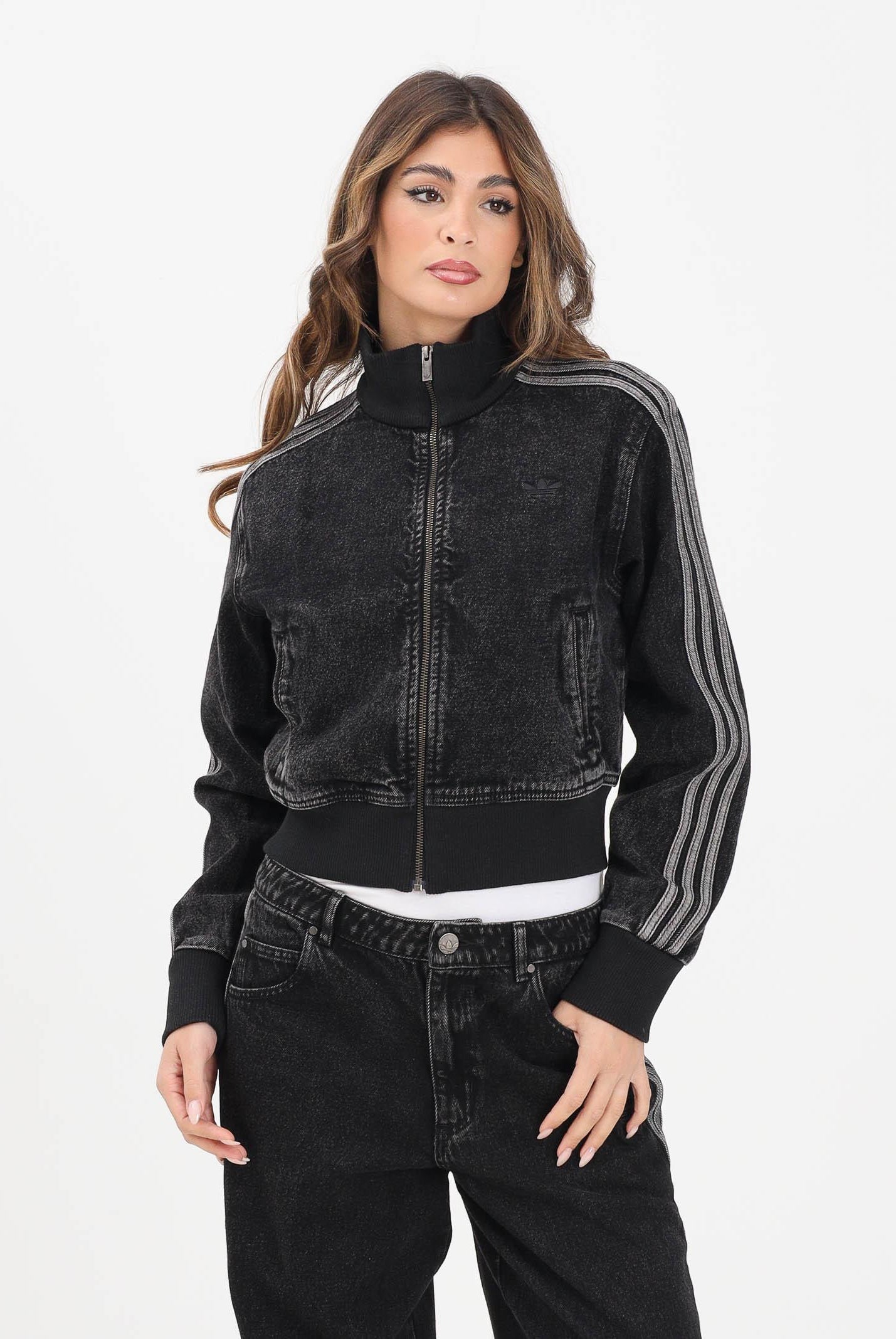 ADIDAS ORIGINALS Giubbotto di jeans Adicolor Denim nero da donna JD3110  ADIDAS ORIGINALS