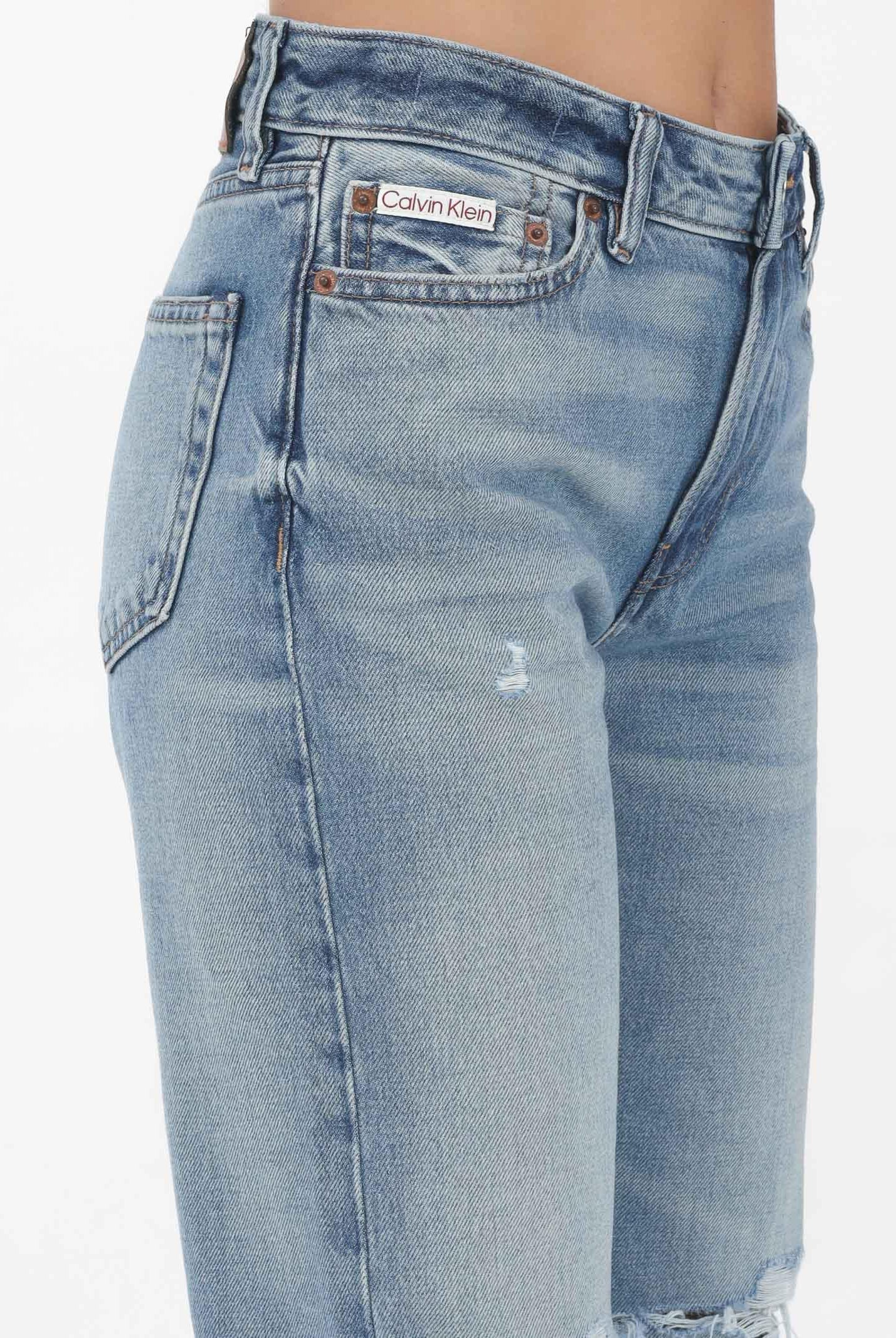 CALVIN KLEIN JEANS Jeans 90's Straightin in denim chiero da donna LV047B918GUQY CALVIN KLEIN JEANS