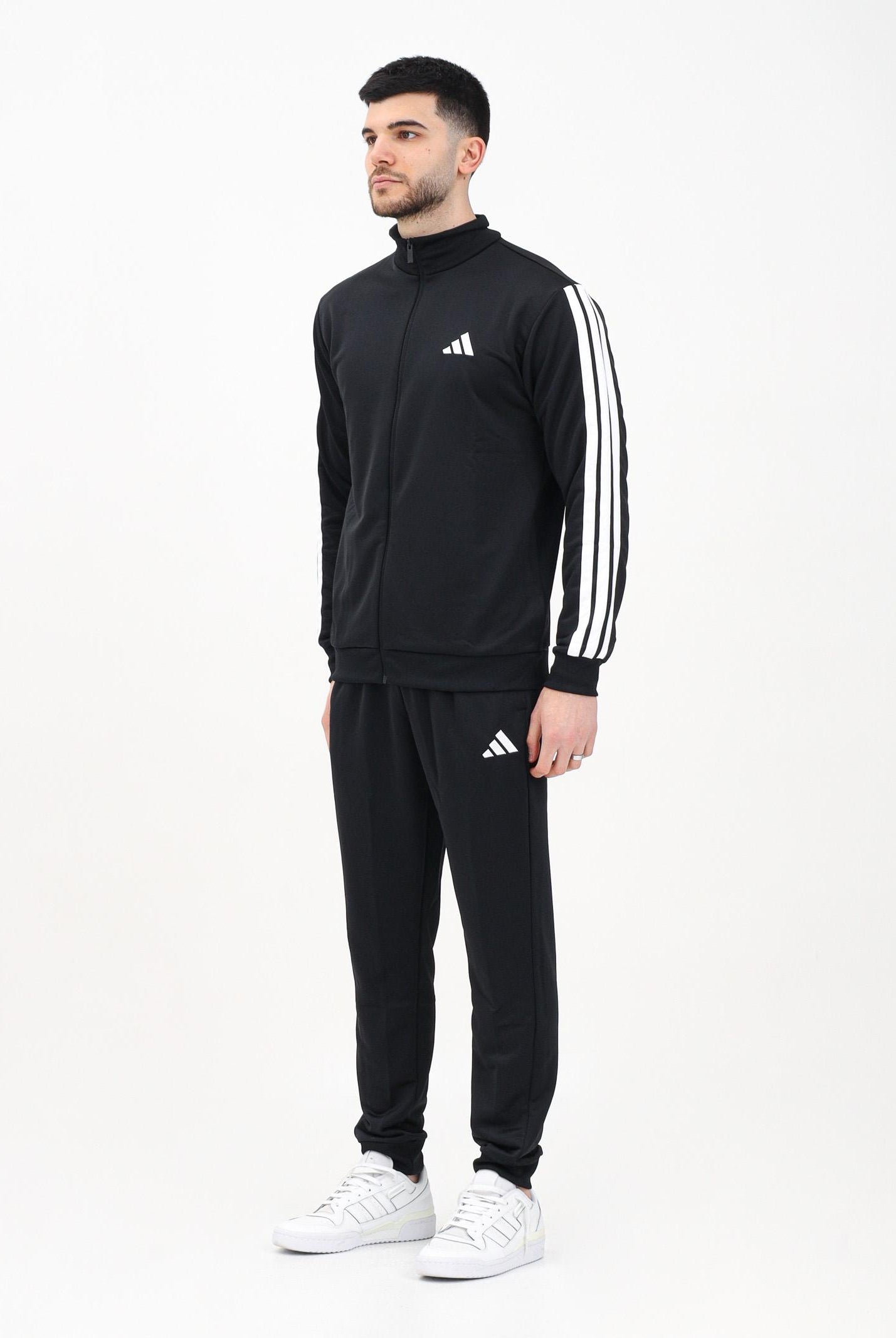 ADIDAS PERFORMANCE Tuta sportiva Sportswear Basic 3-Stripes French Terry nero da uomo JC5375 . ADIDAS PERFORMANCE