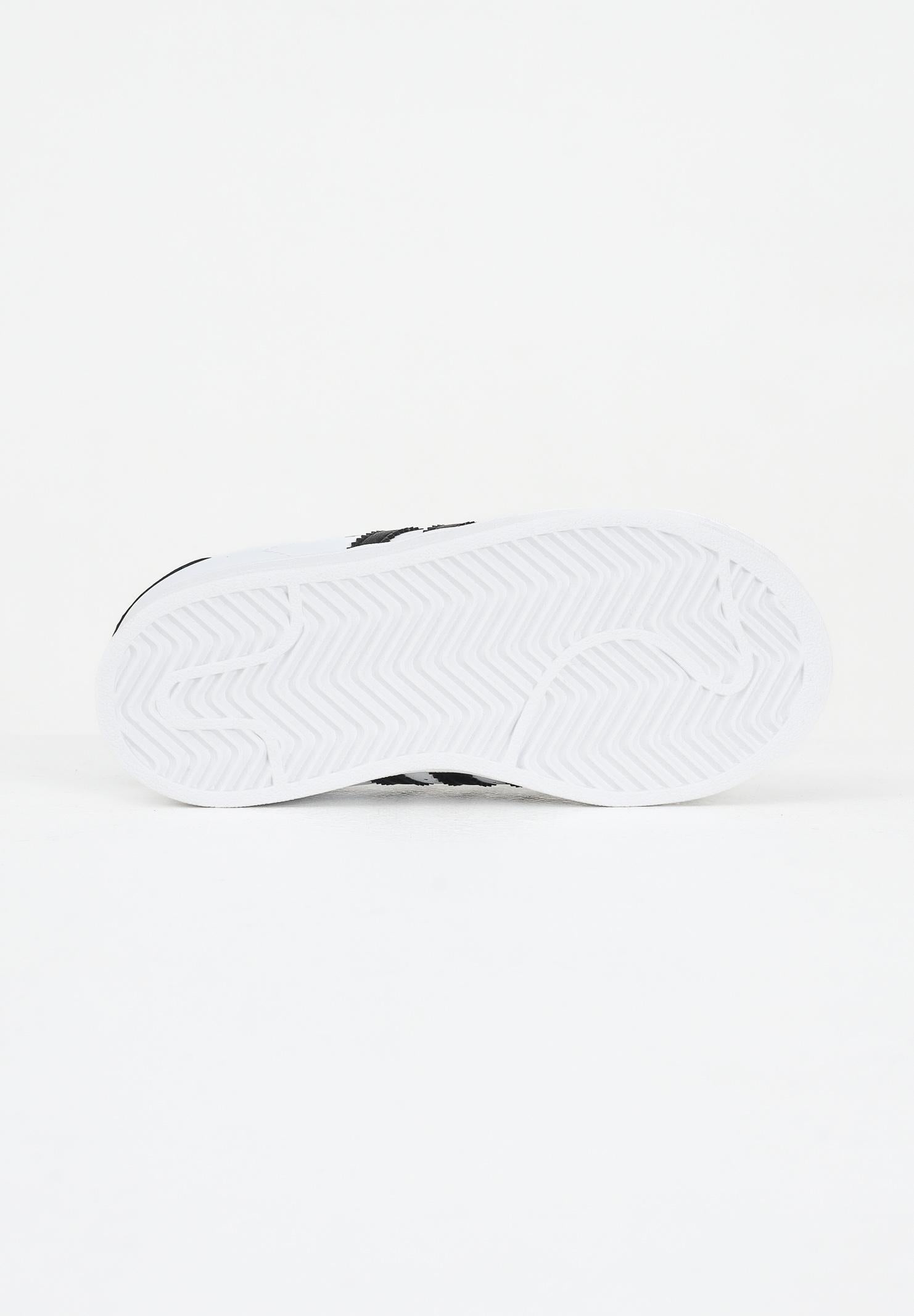 ADIDAS ORIGINALS Sneakers Superstar II Elastic Lace bianche e nere da neonato JH9984 . ADIDAS ORIGINALS