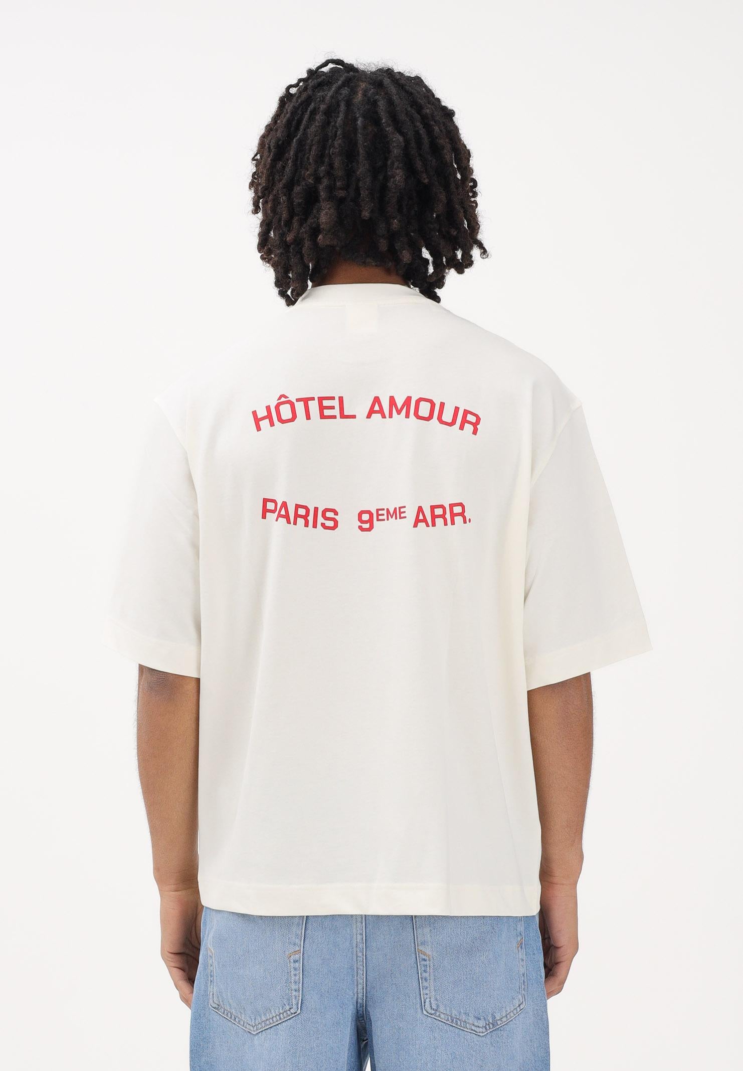 SELECTED HOMME T-shirt a manica corta panna da uomo in collab. con l'iconico Hôtel Amour di Parigi 16100453 EG SELECTED HOMME