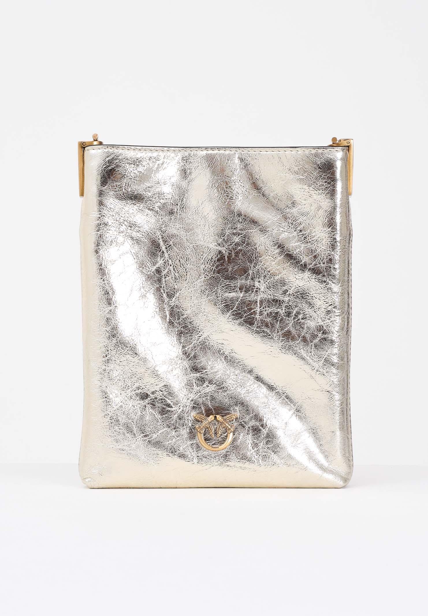 PINKO Borsa a tracolla oro da donna dalla forma a secchiello 105352A2OT ZZLQ PINKO