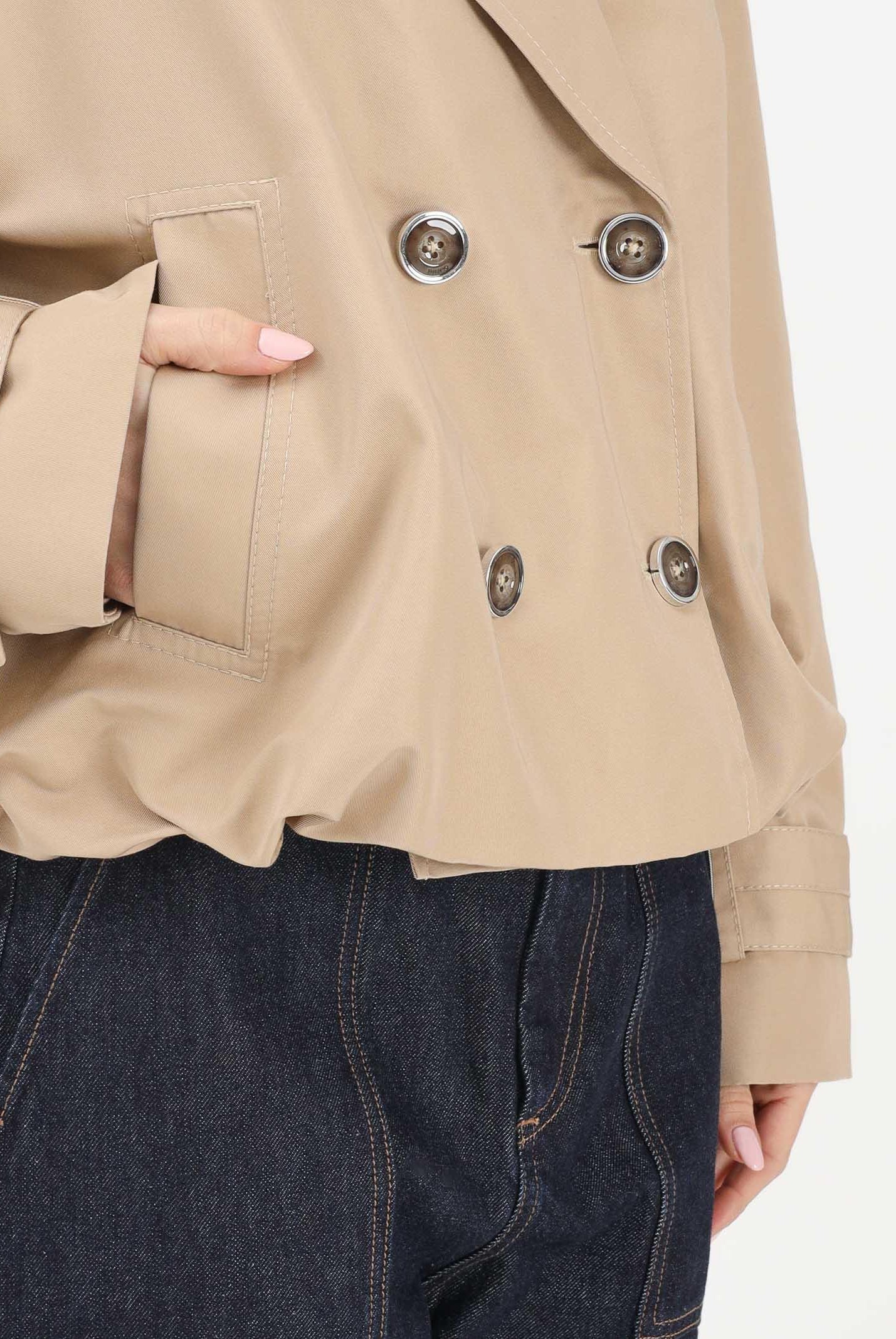 PINKO Trench corto TRISCIA beige da donna 106325A1PR D41 PINKO