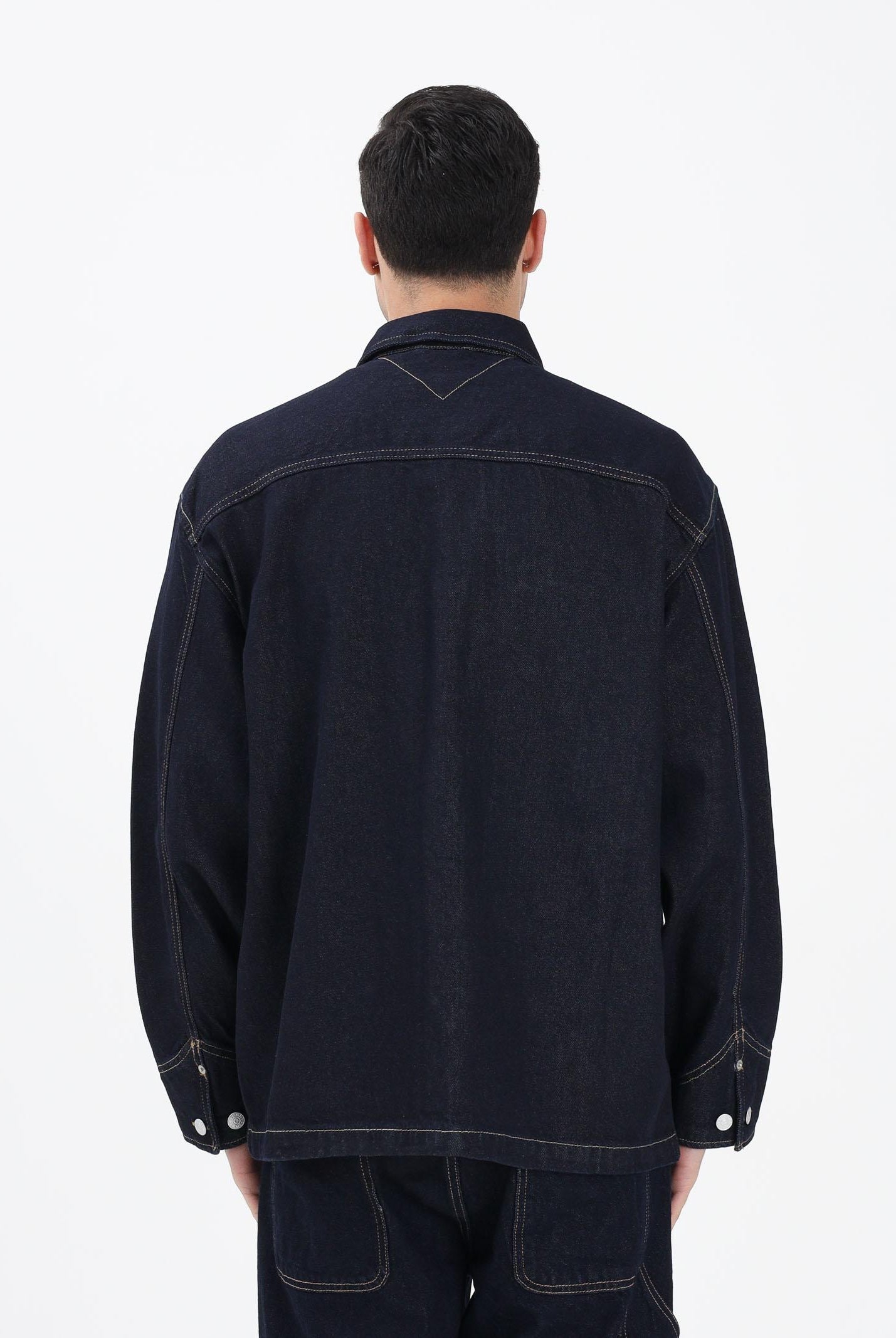 TOMMY JEANS Giubbotto in denim scuro da uomo DM0DM22419 1BK TOMMY JEANS