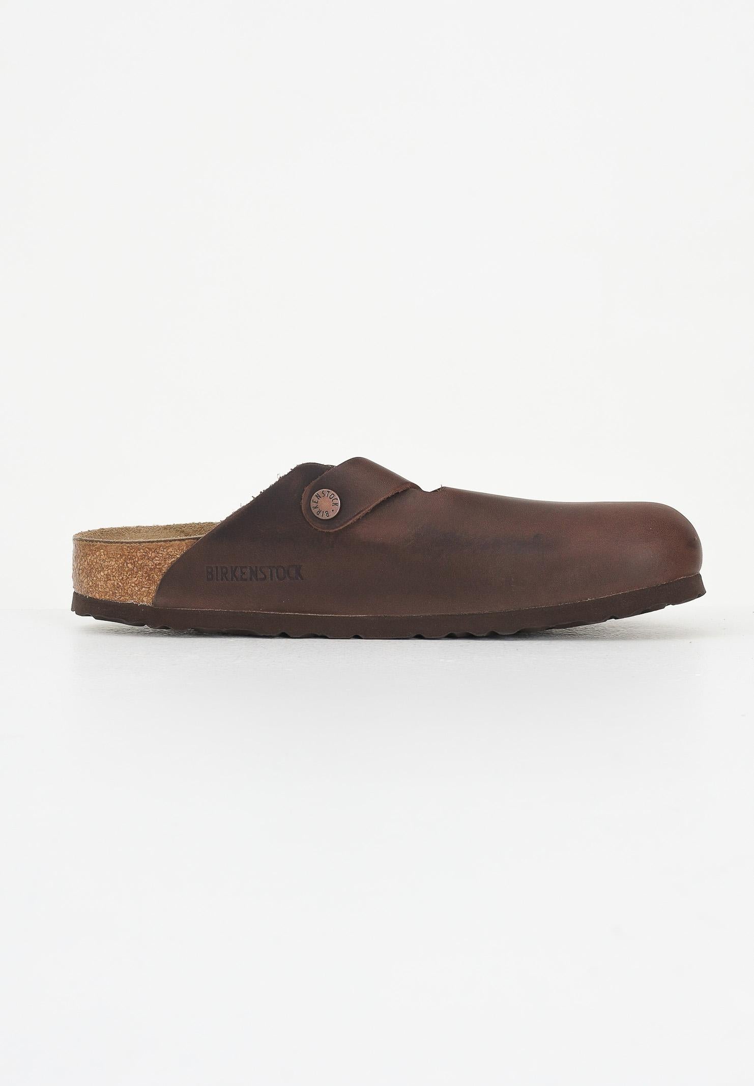 BIRKENSTOCK Ciabatte marroni per uomo e donna modello Boston 860133 . BIRKENSTOCK