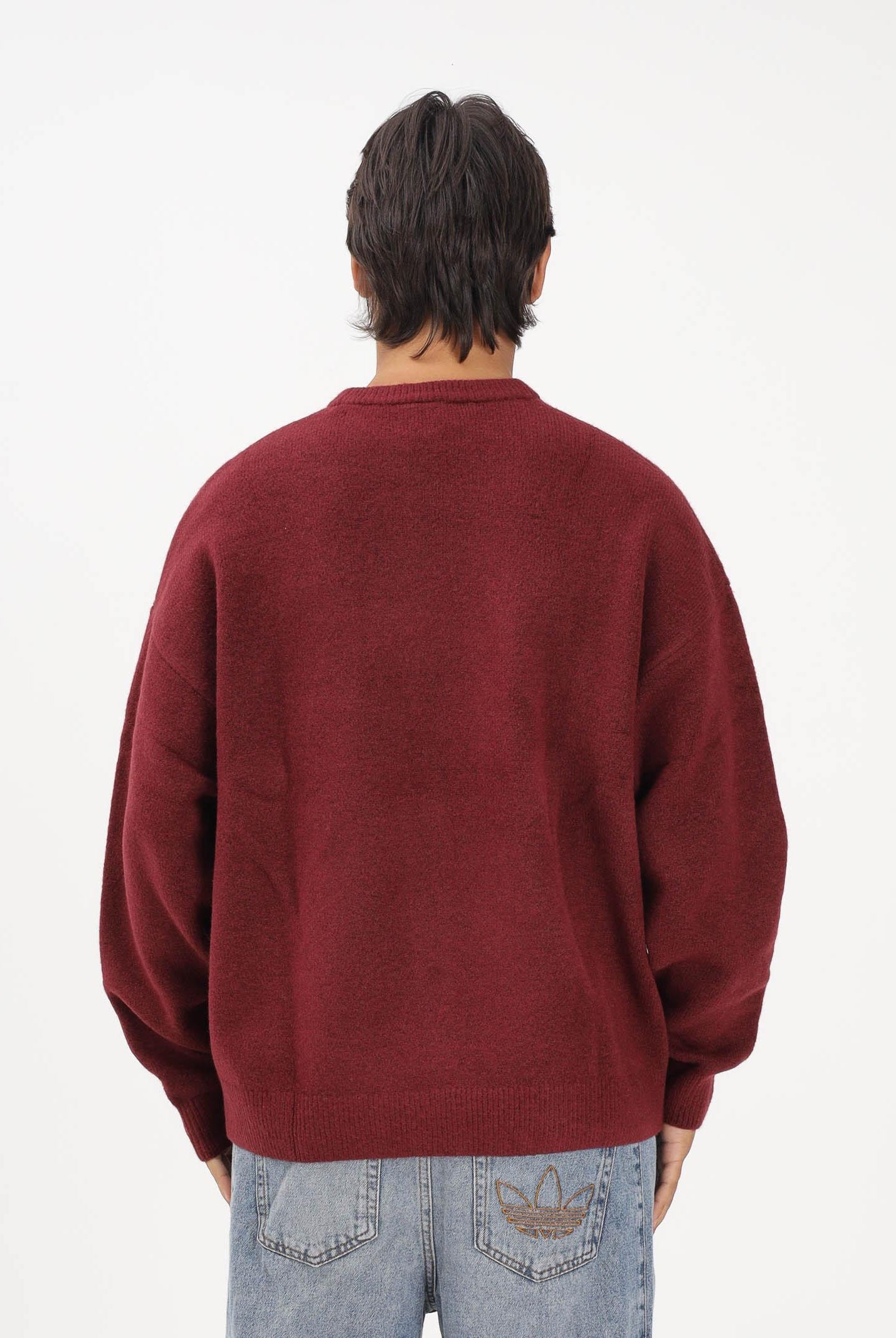 ADIDAS ORIGINALS Maglione girocollo Adidas Originals Athletic Department bordeaux per uomo e donna KF2537 . ADIDAS ORIGINALS