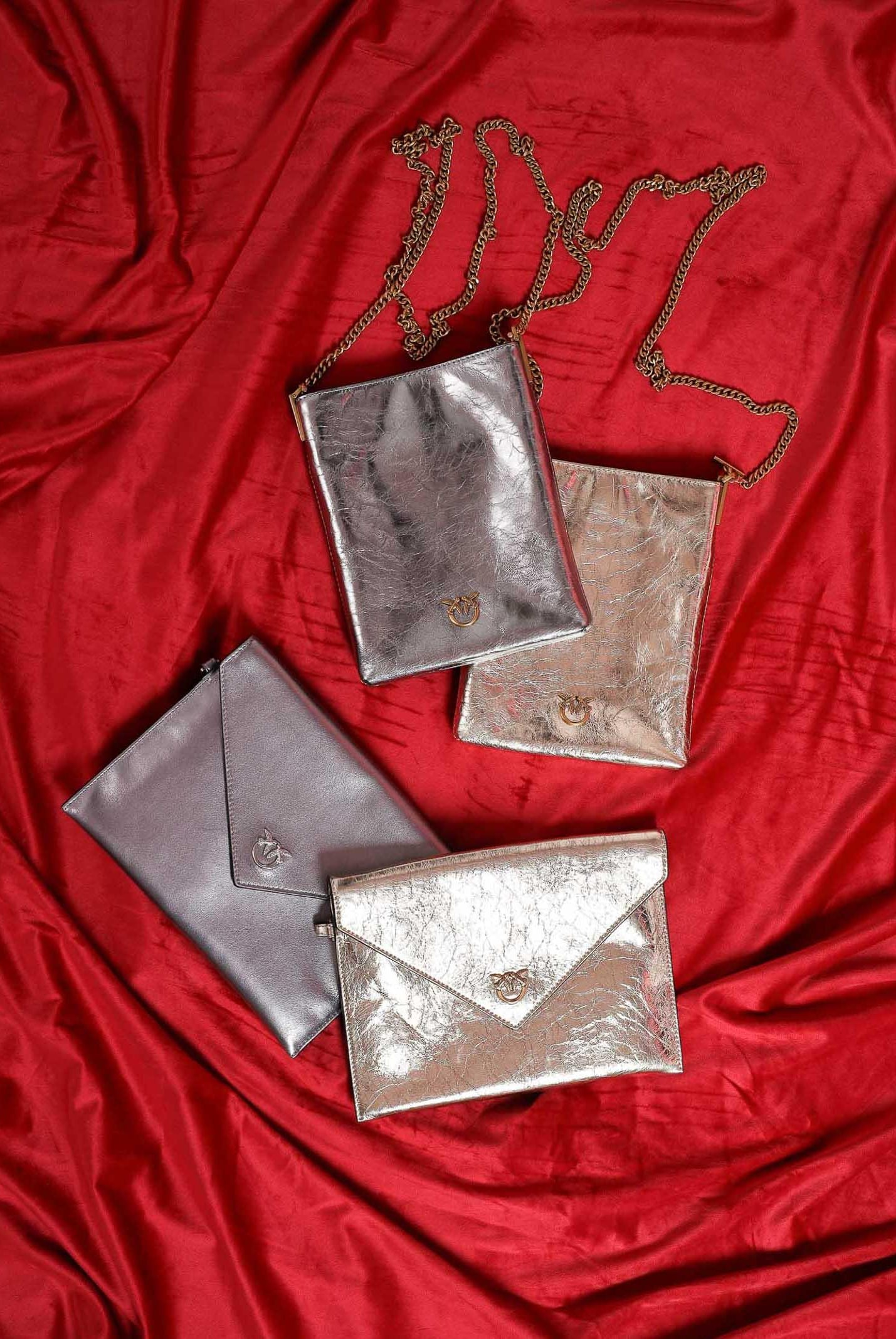 PINKO Borsa a tracolla oro da donna dalla forma a secchiello 105352A2OT ZZLQ PINKO