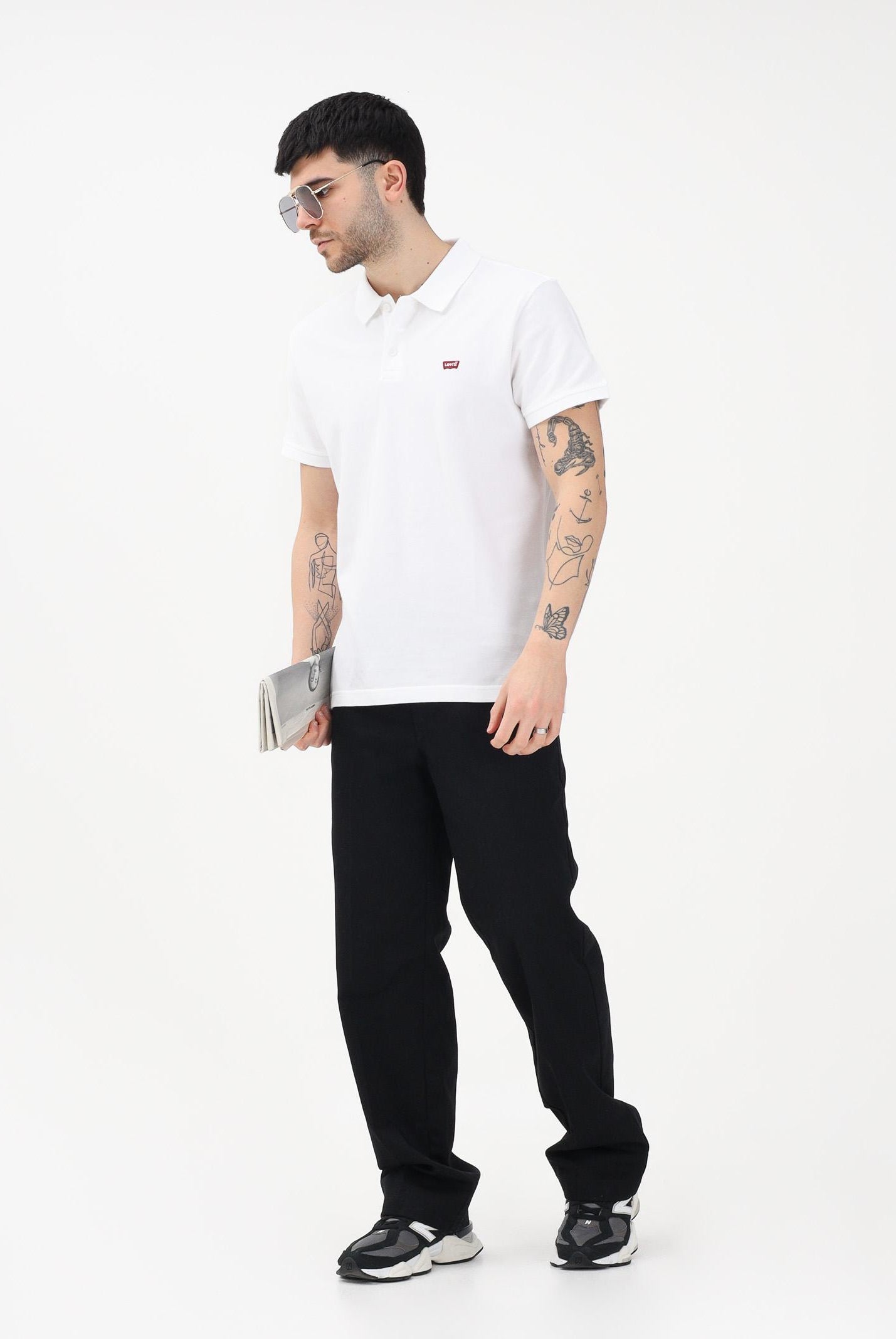 LEVI'S Polo a manica corta bianca da uomo con patch logo 35883-0003 . LEVI'S®