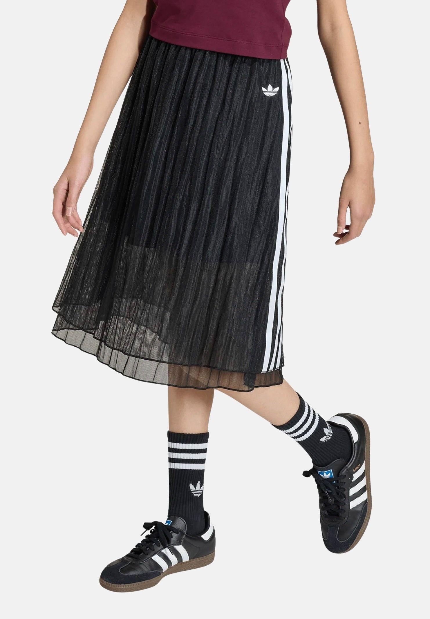 ADIDAS ORIGINALS Gonna midi nera da bambina KC6788 . ADIDAS ORIGINALS