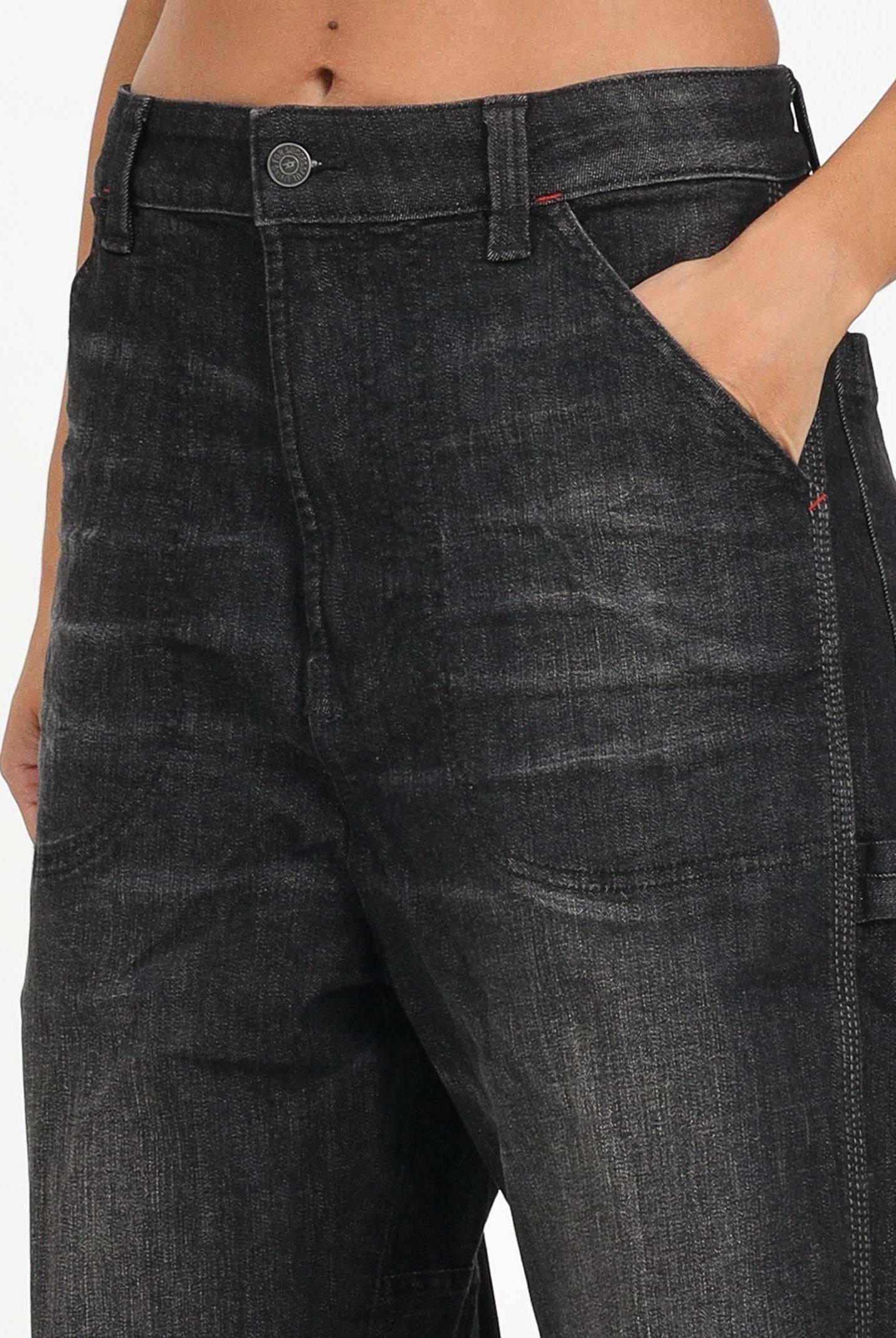 DIESEL Jeans D-Bart in denim nero per donna, ragazzi e bambini J02361KXBQQ K02 DIESEL