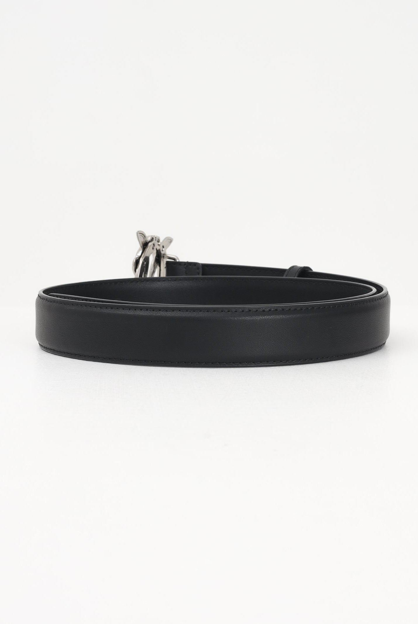 PINKO Cintura Love Birds in morbida pelle mano seta nera da donna 100125A0F1 Z99O PINKO