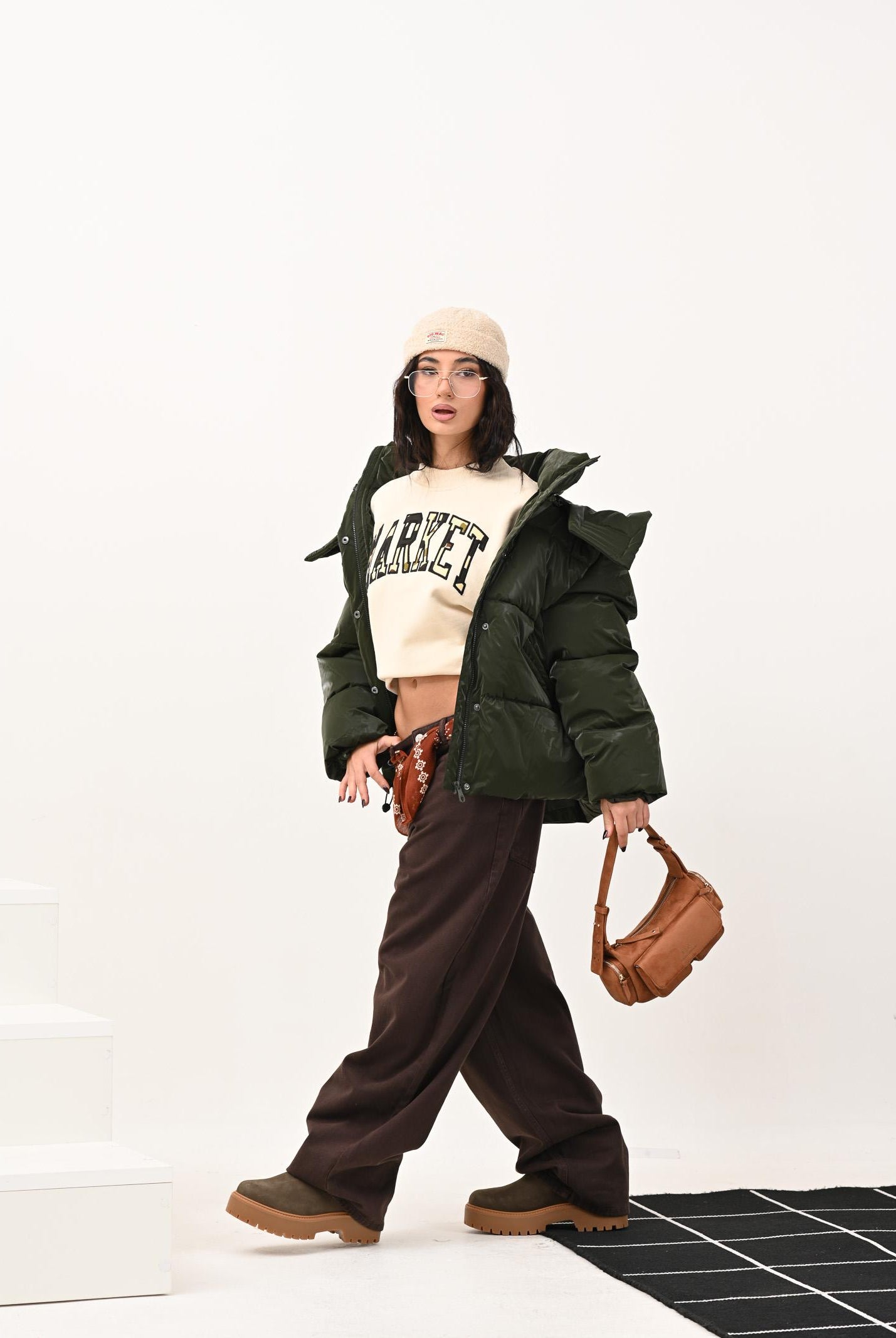 ONLY Piumino verde militare da donna 15351969 Rosin ONLY