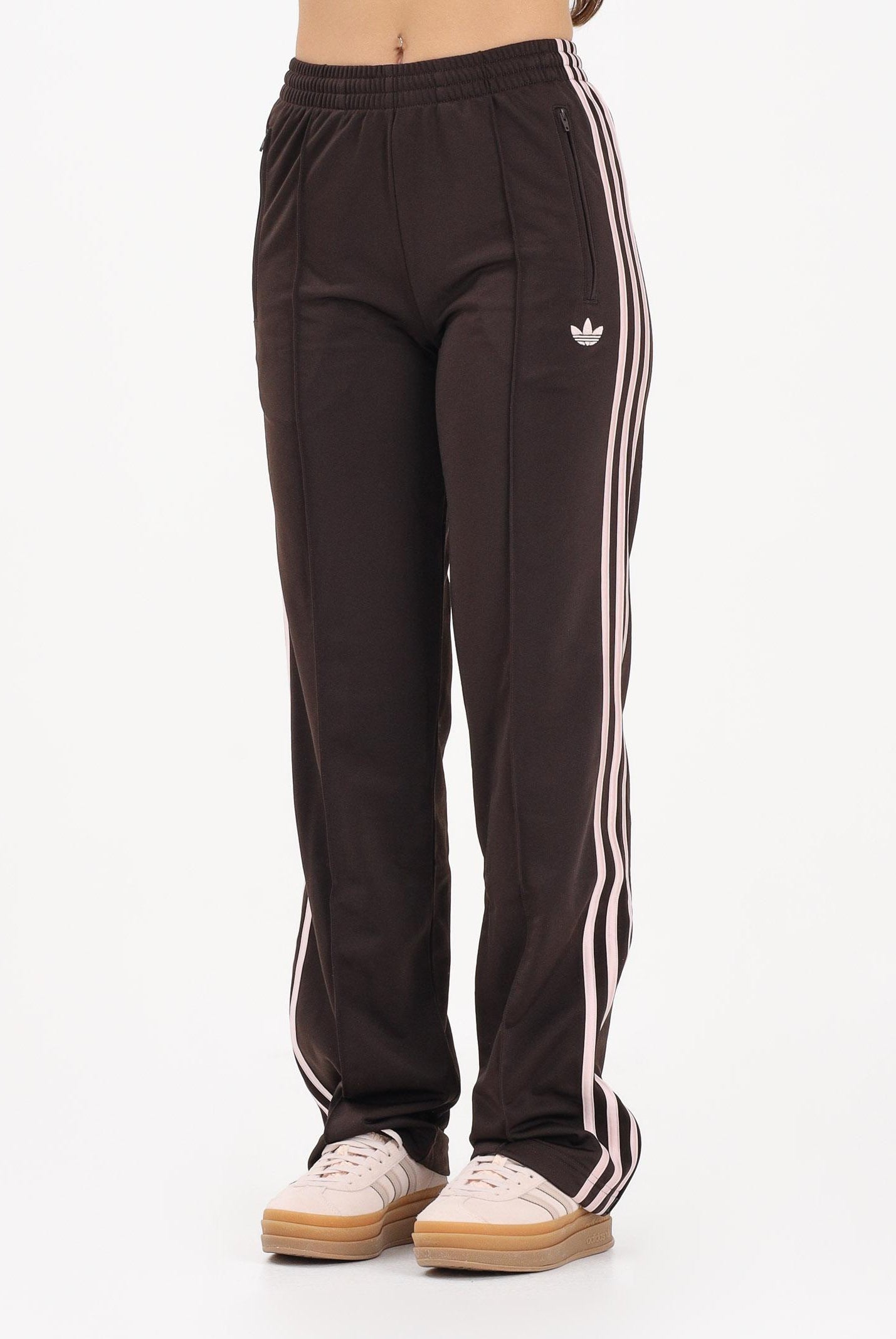 ADIDAS ORIGINALS Pantalone sportivo Firebird Classic marrone e rosa da donna KC6563 . ADIDAS ORIGINALS