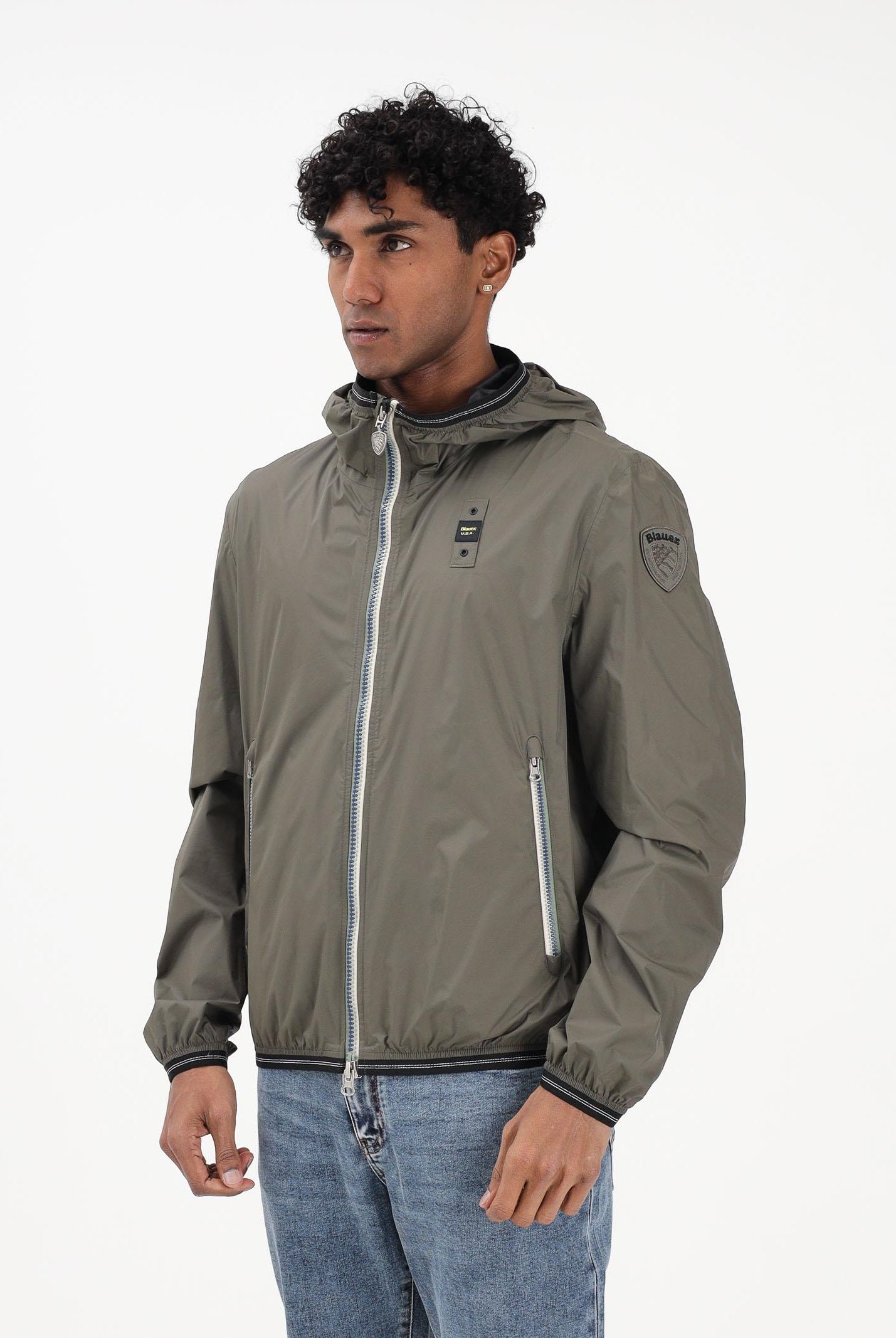 BLAUER Giacca a vento DODGE verde militare da uomo 26SBLUC11021-007111 60H BLAUER