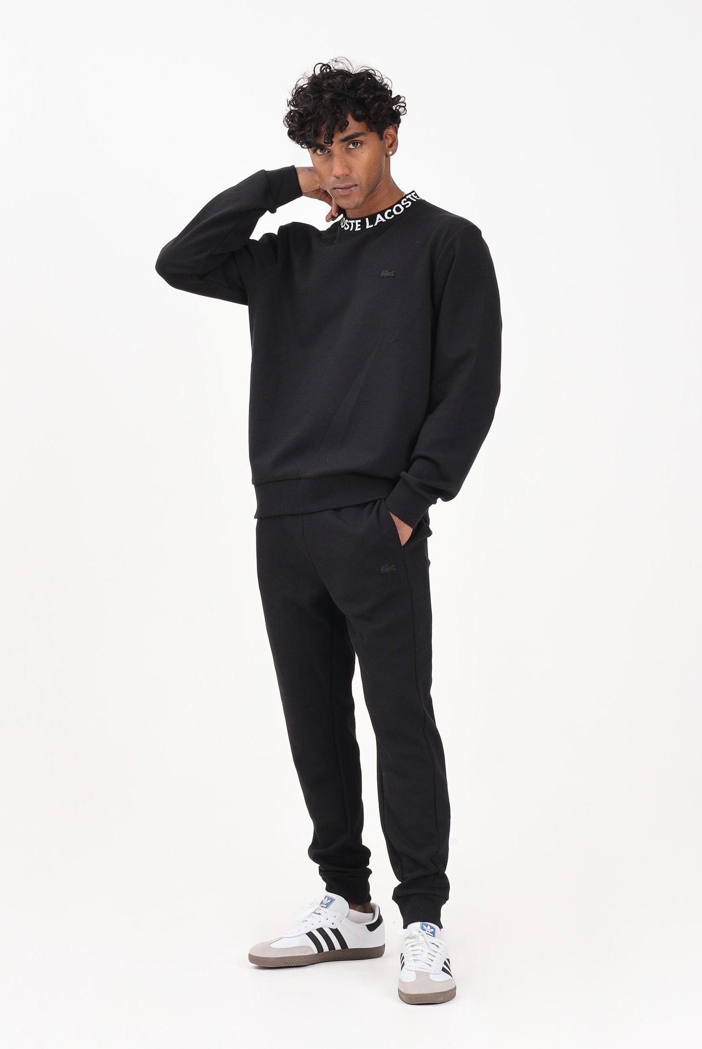 LACOSTE Pantalone sportivo nero da uomo con logo XH9583 031 LACOSTE