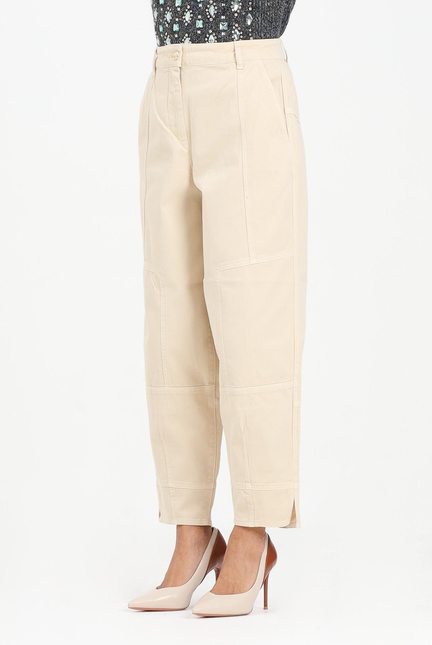 PINKO Pantalone balloon beige da donna 105533A2QU C27 PINKO