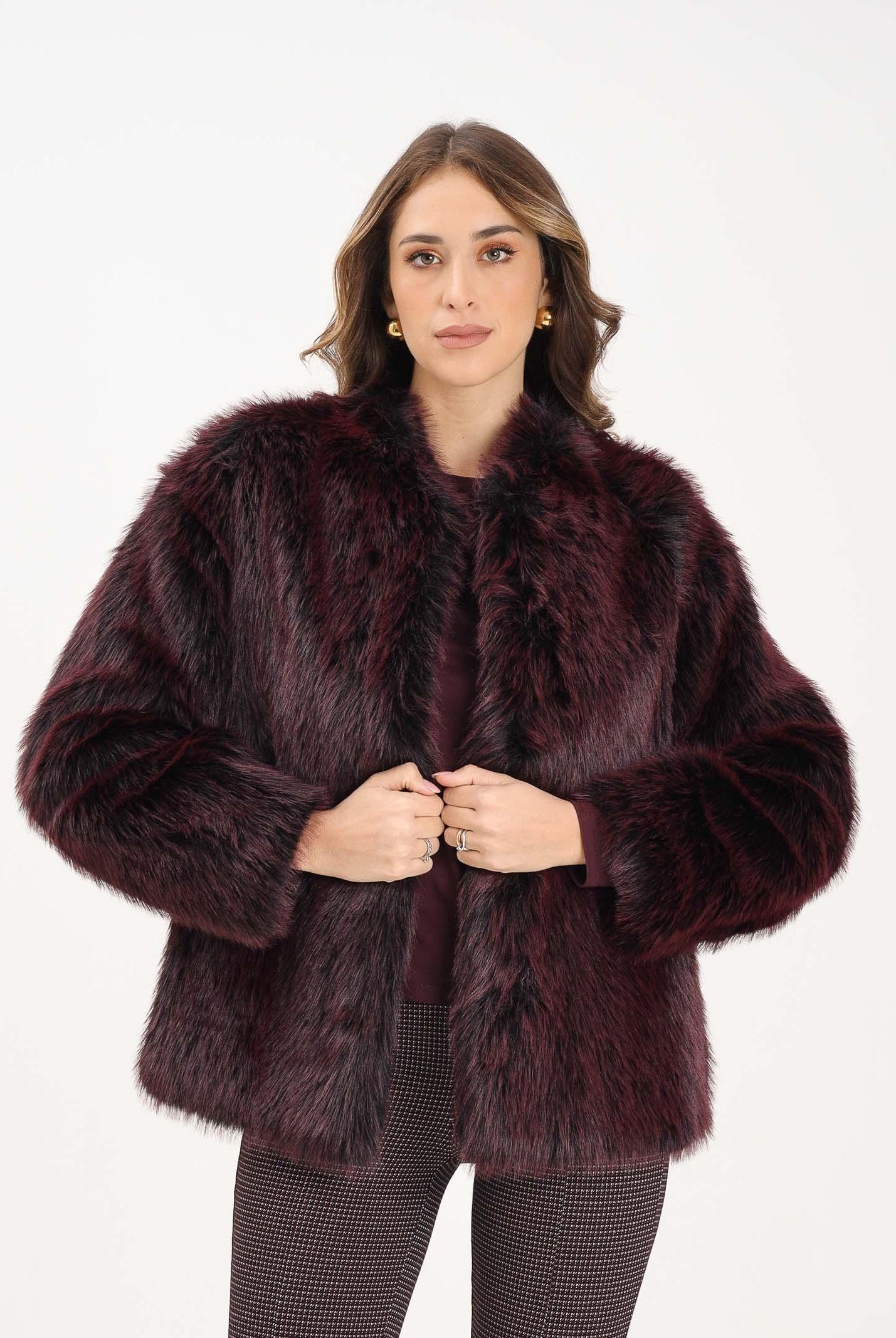 PATRIZIA PEPE Pelliccia bordeaux da donna 8O0197E072 R871 PATRIZIA PEPE