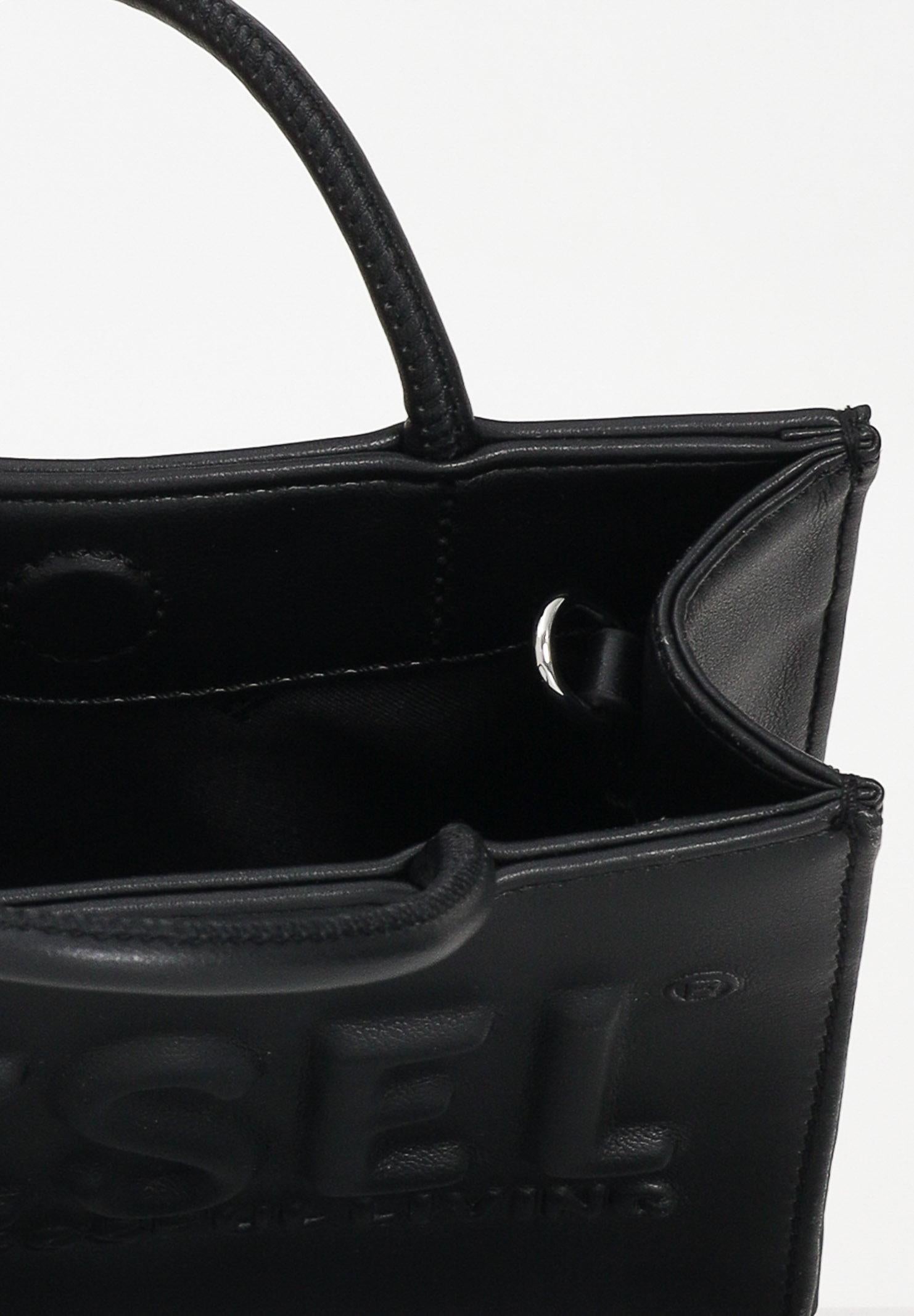 DIESEL Borsa a mano nera da donna con logo in rilievo J02529P8073 T8013 DIESEL