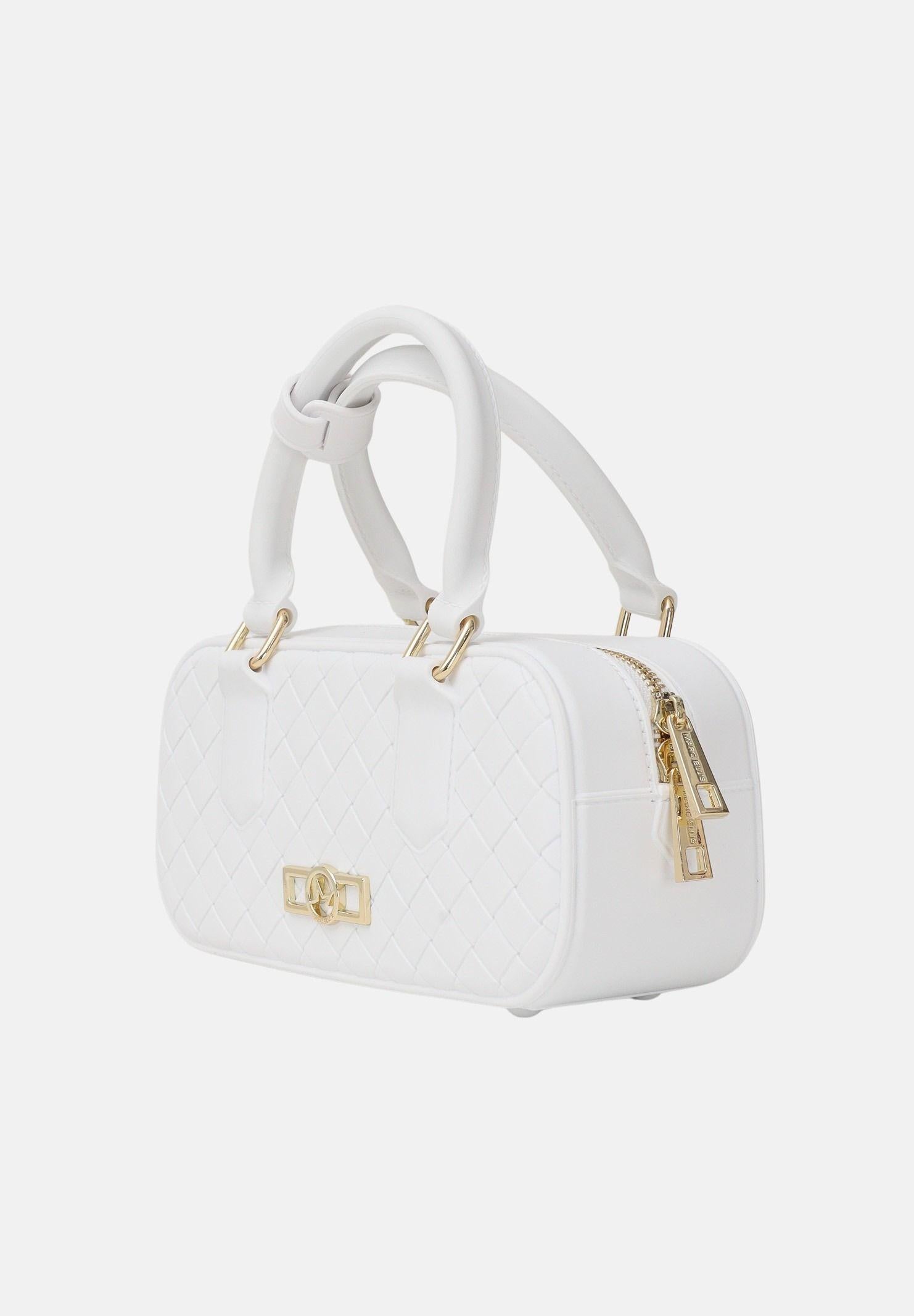 MARC ELLIS Borsa a mano Flat Glitty bianca da donna FLAT-GLITTY MILIGO MARC ELLIS