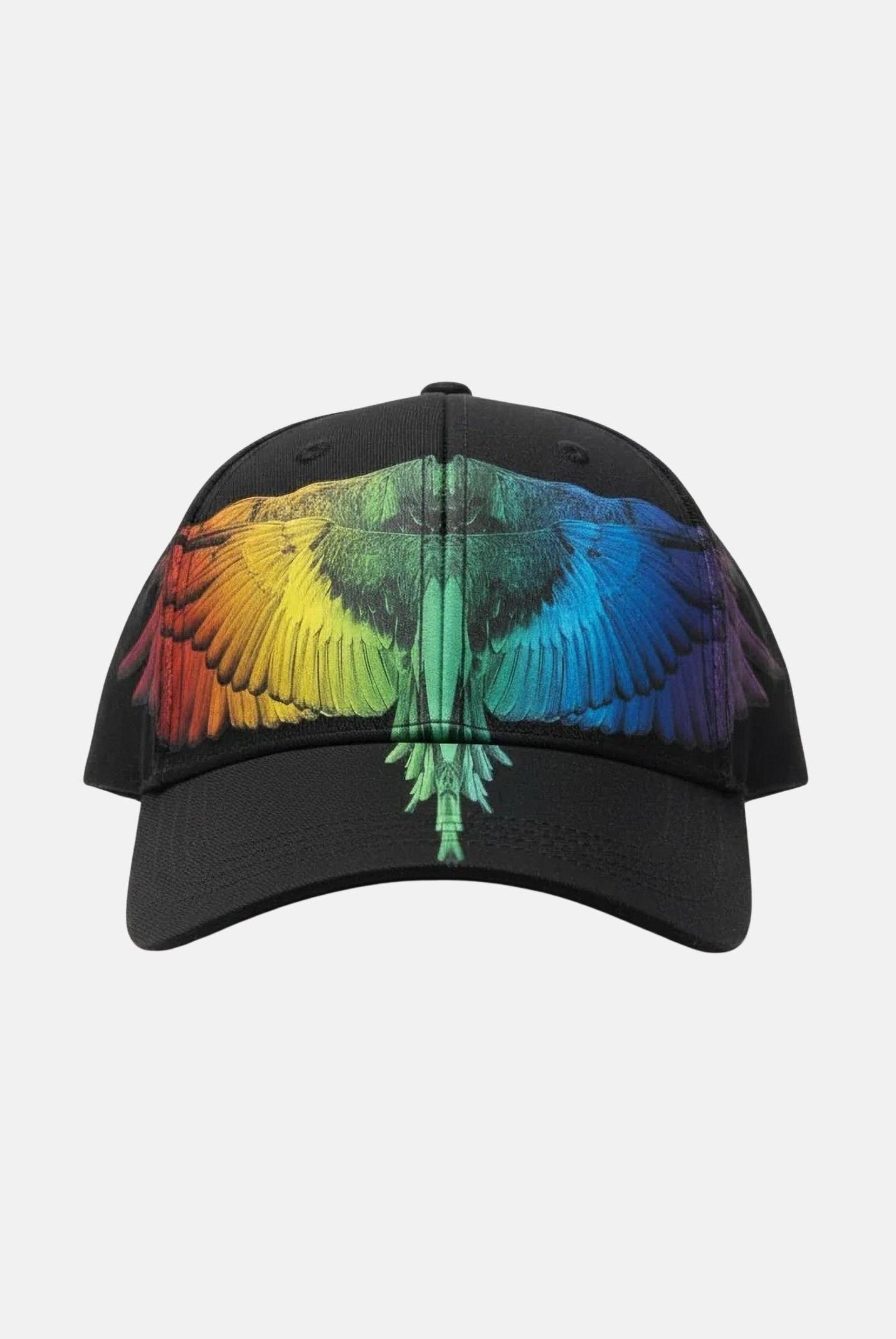 MARCELO BURLON COUNTY OF MILAN Cappello con visiera nero per uomo e donna con stampa ali COMAS2604850893 . MARCELO BURLON COUNTY OF MILAN