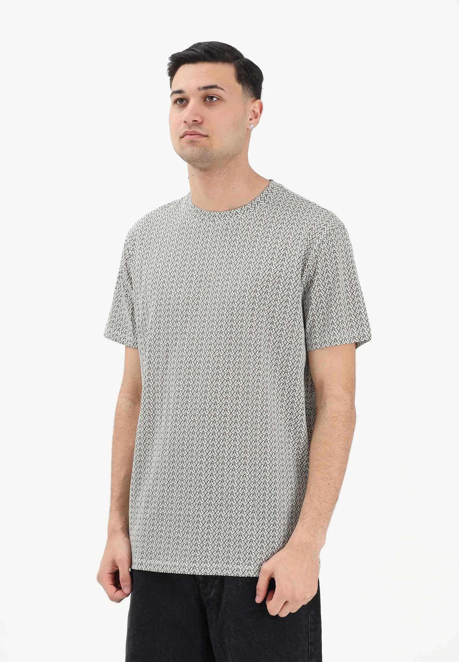 ARMANI EXCHANGE T-shirt a manica corta bianca da uomo con fantasia logo all-over XM001798AF10356 F0143 ARMANI EXCHANGE