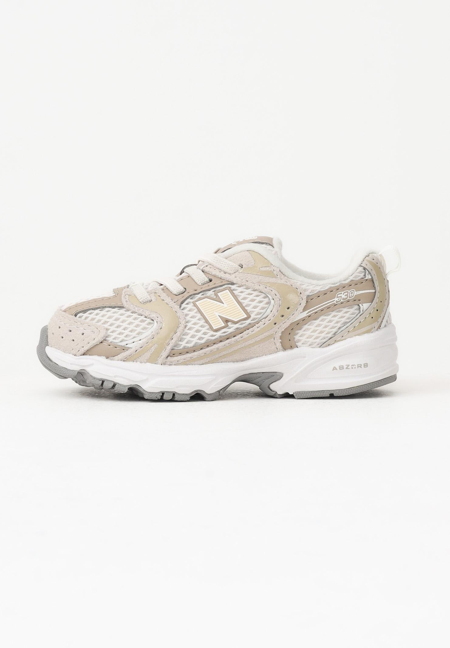 NEW BALANCE Sneakers 530 Bungee Lace panna e beige da neonato I530783 . NEW BALANCE