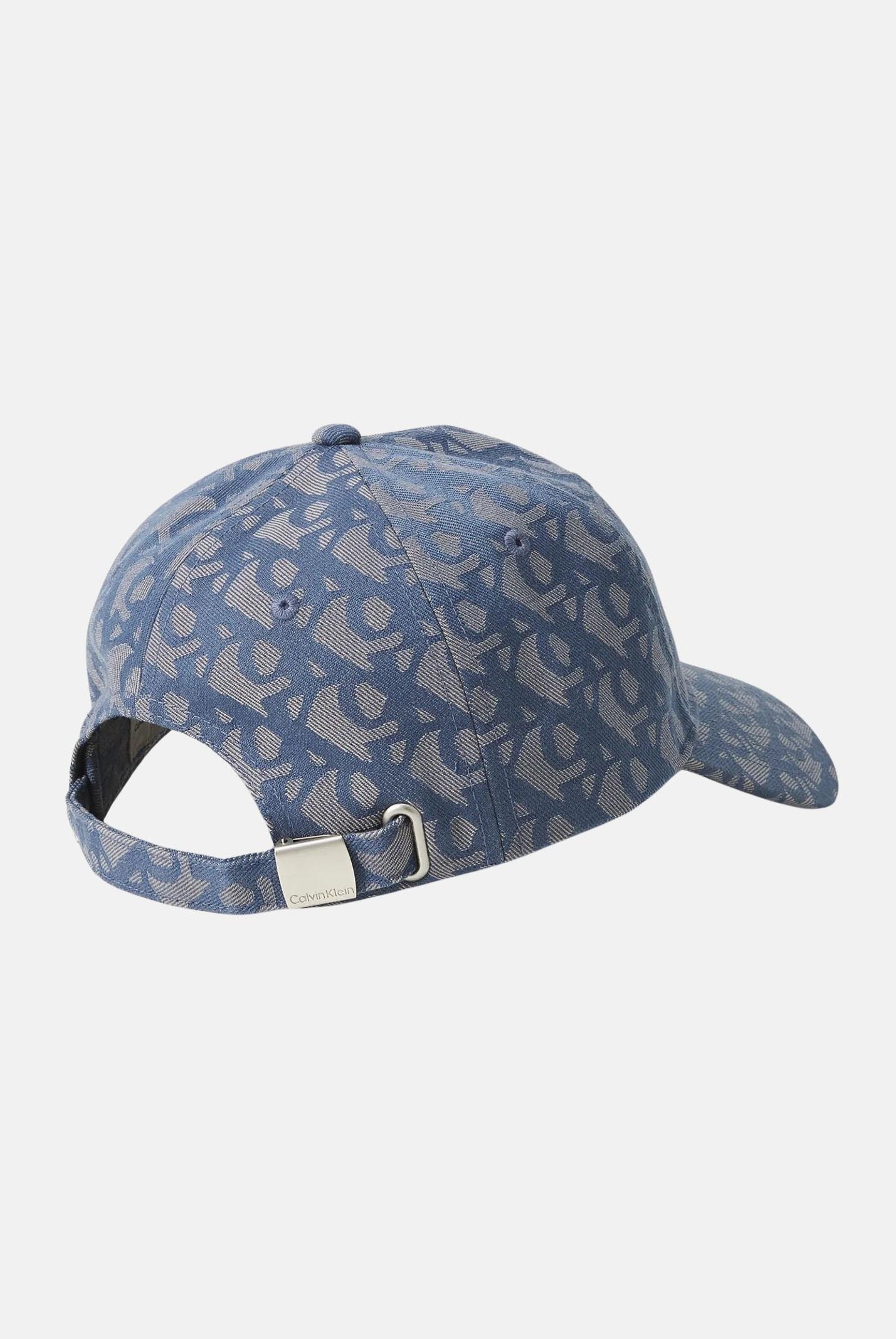 CALVIN KLEIN Cappello con visiera blu indaco per uomo e donna con stampa monogram LV04G5066G K6B CALVIN KLEIN