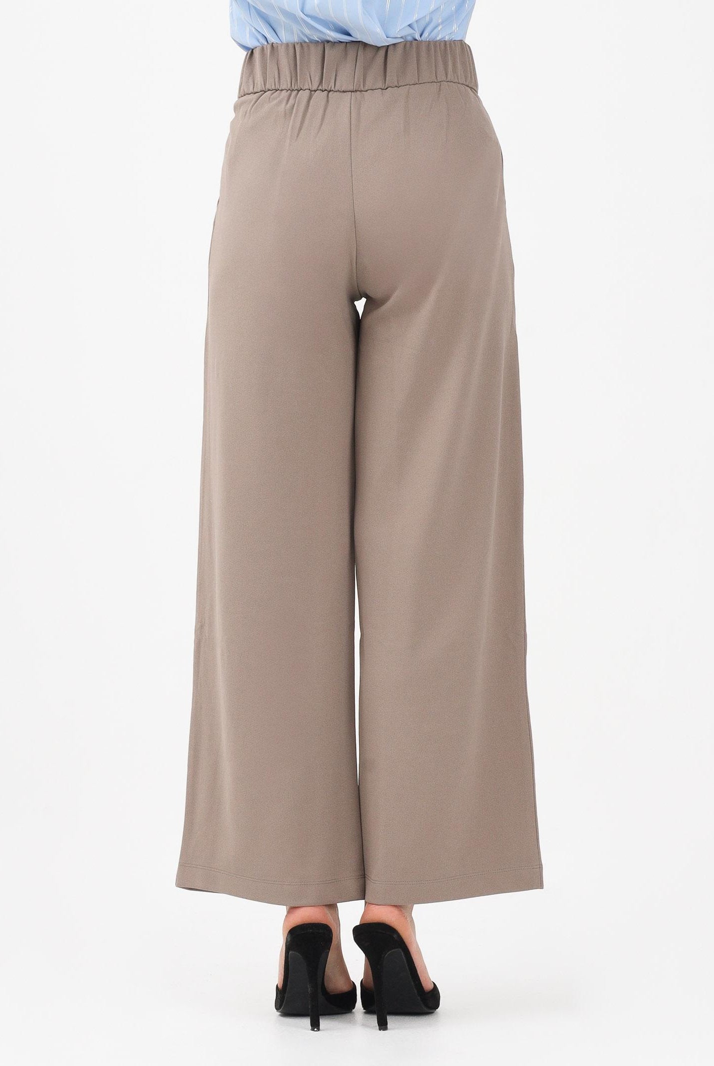 JDY Pantalone marrone da donna a vita alta 15208430 DRBL JDY