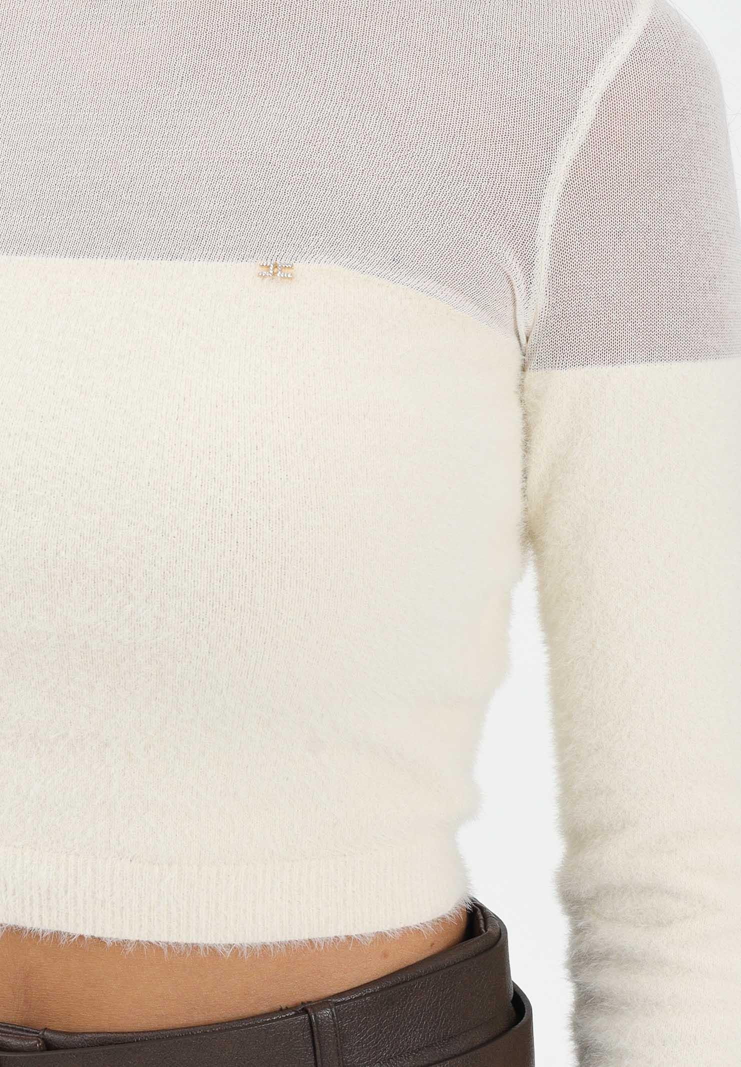 ELISABETTA FRANCHI Maglione a collo alto panna da donna MK54T57E2 DZ9 ELISABETTA FRANCHI