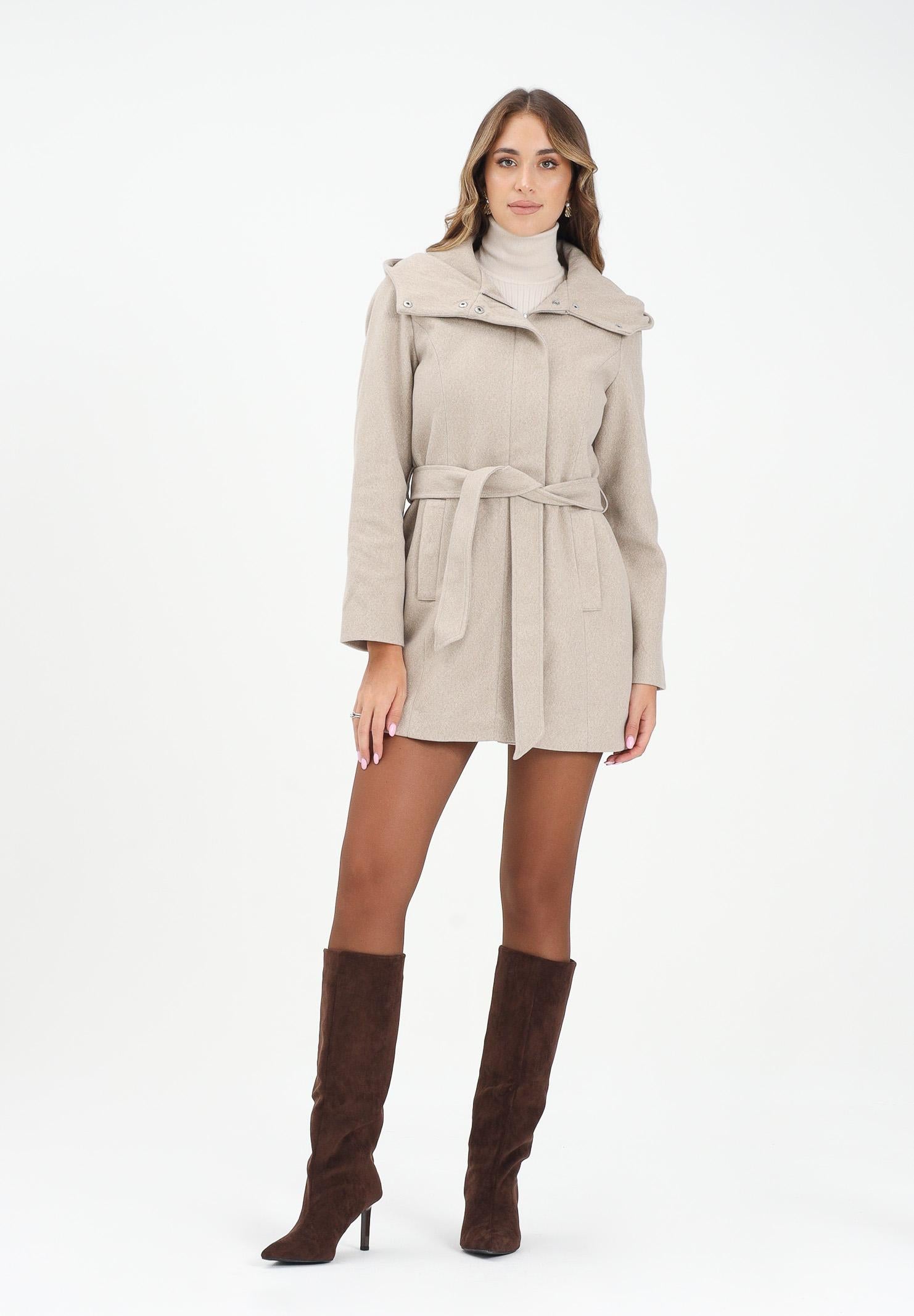 JDY Cappotto corto beige da donna 15353909 Nature JDY