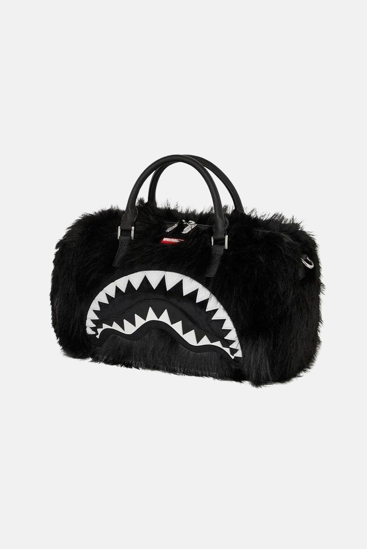 SPRAYGROUND Borsone FUR CRAY BLACK MINI DUFFLE nero per uomo e donna 910D8209NSZ . SPRAYGROUND