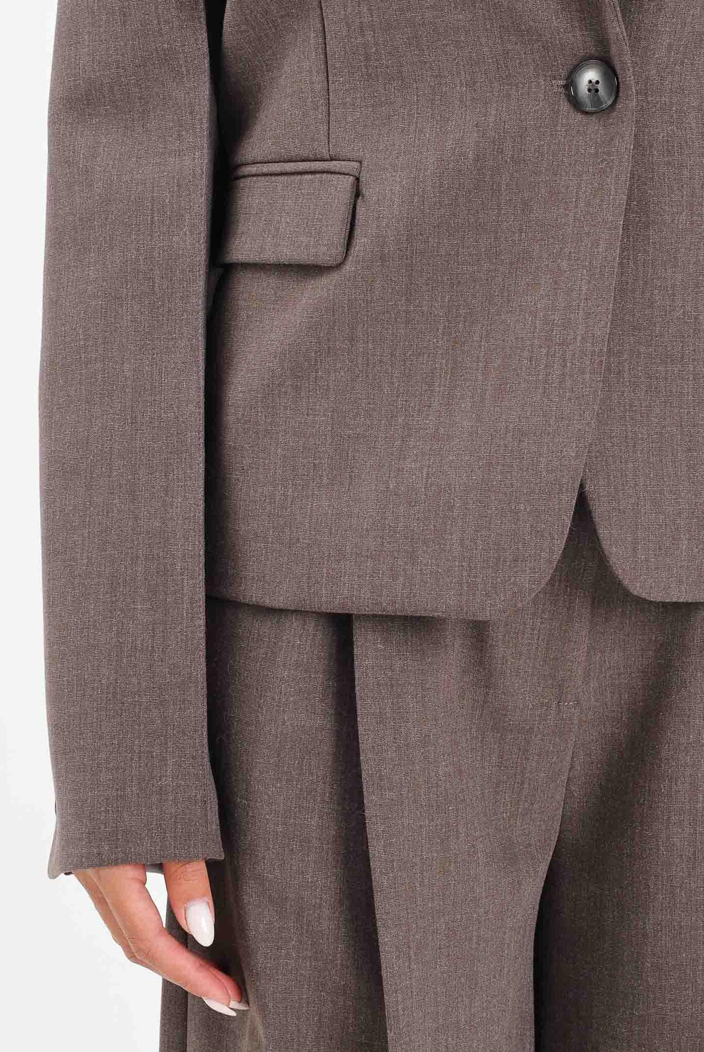 VICOLO Giacca marrone da donna con leggera trama mélange TF0203 A115 VICOLO