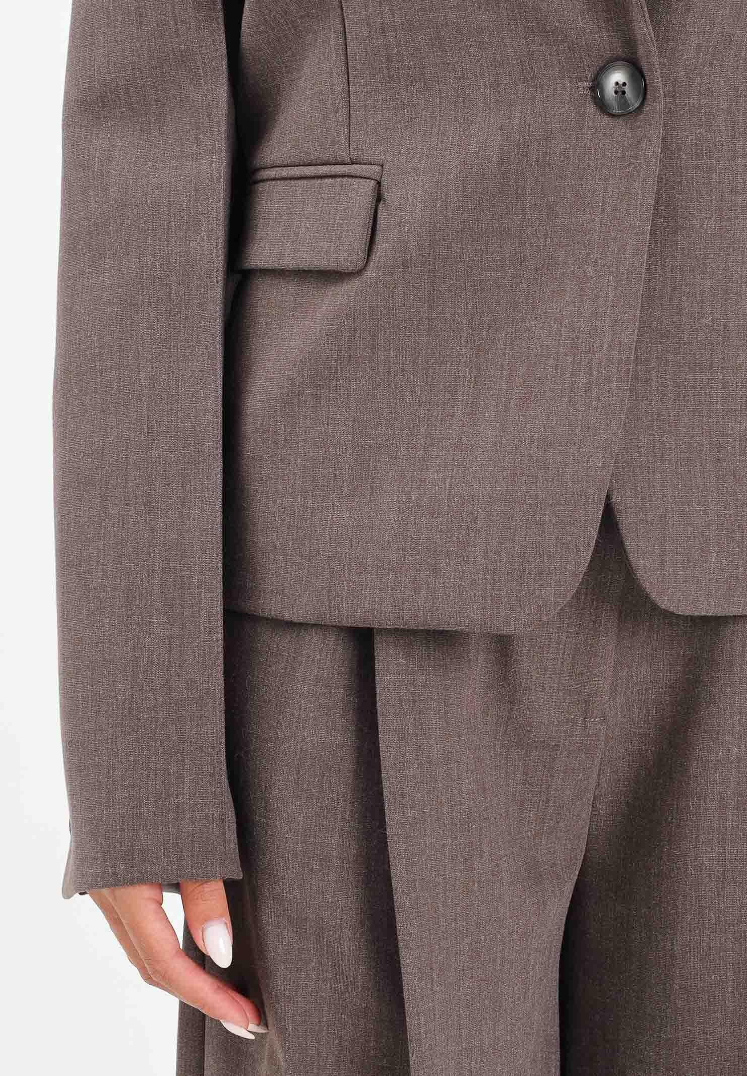 VICOLO Giacca marrone da donna con leggera trama mélange TF0203 A115 VICOLO