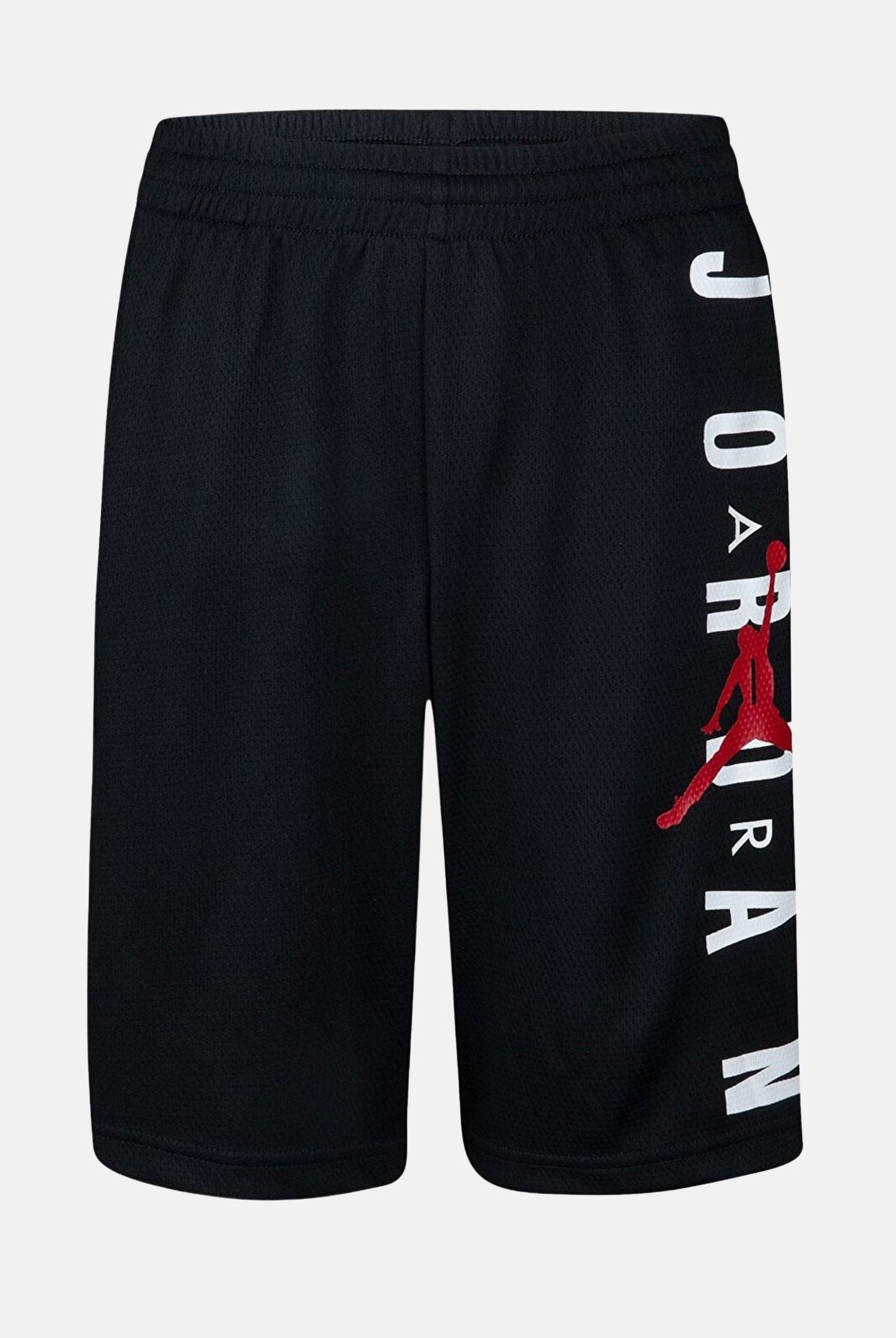 JORDAN Shorts sportivo nero da bambino con stampa logo 957176 023 JORDAN
